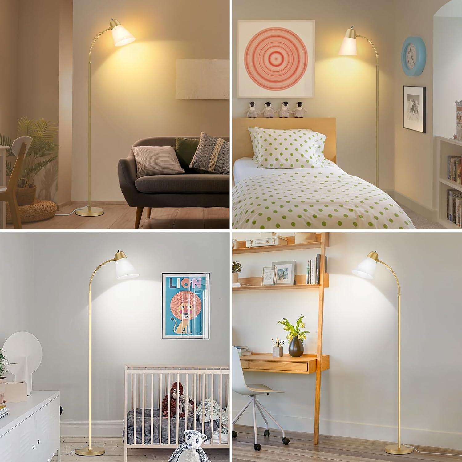 Lámpara de Pie Ajustable Coucrek con Brazo Flexible 185.9 cm