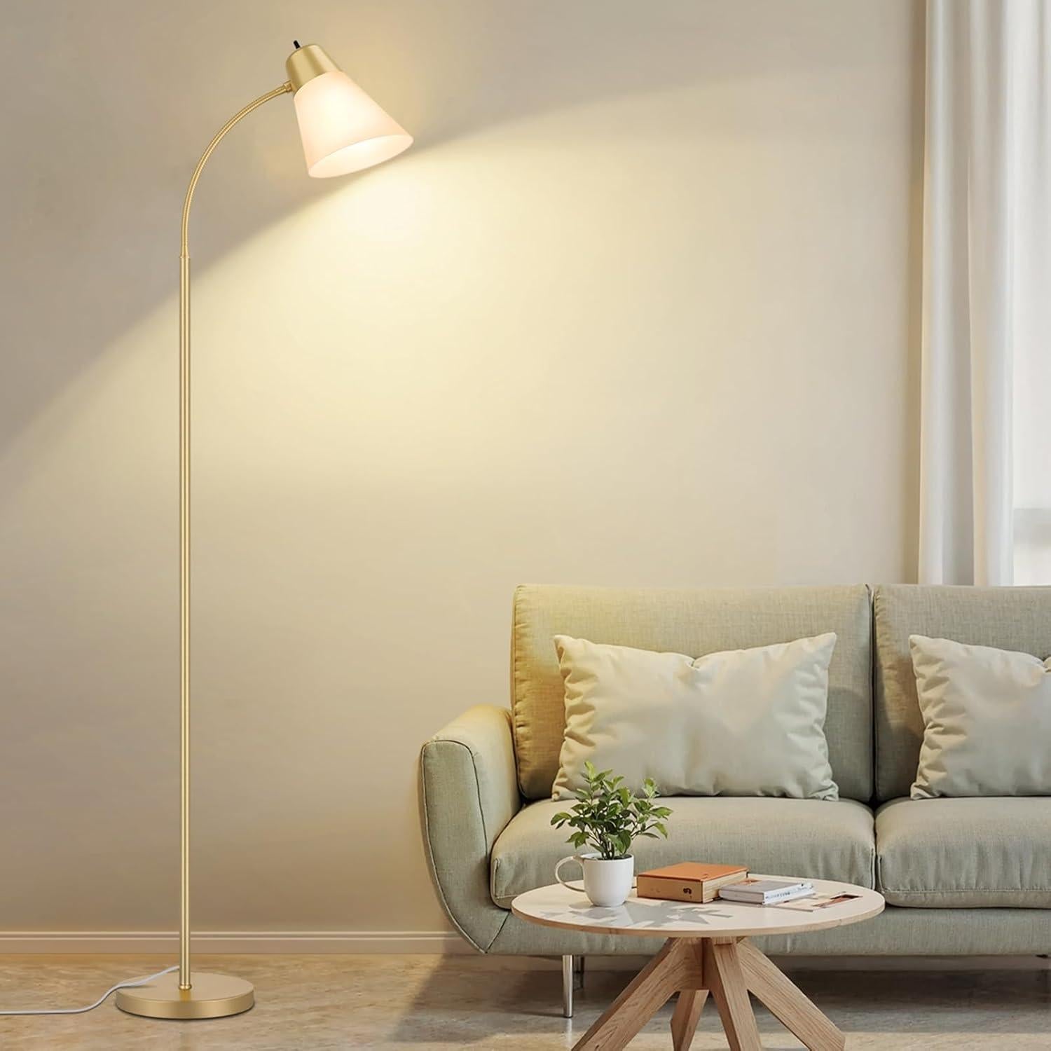 Lámpara de Pie Ajustable Coucrek con Brazo Flexible 185.9 cm