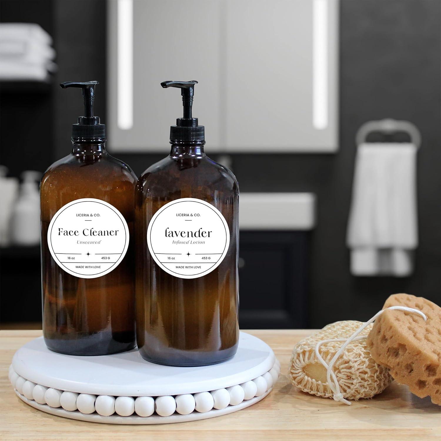 Botellas de Vidrio Ámbar 32 Onzas Cornucopia Brands - Paquete de 2