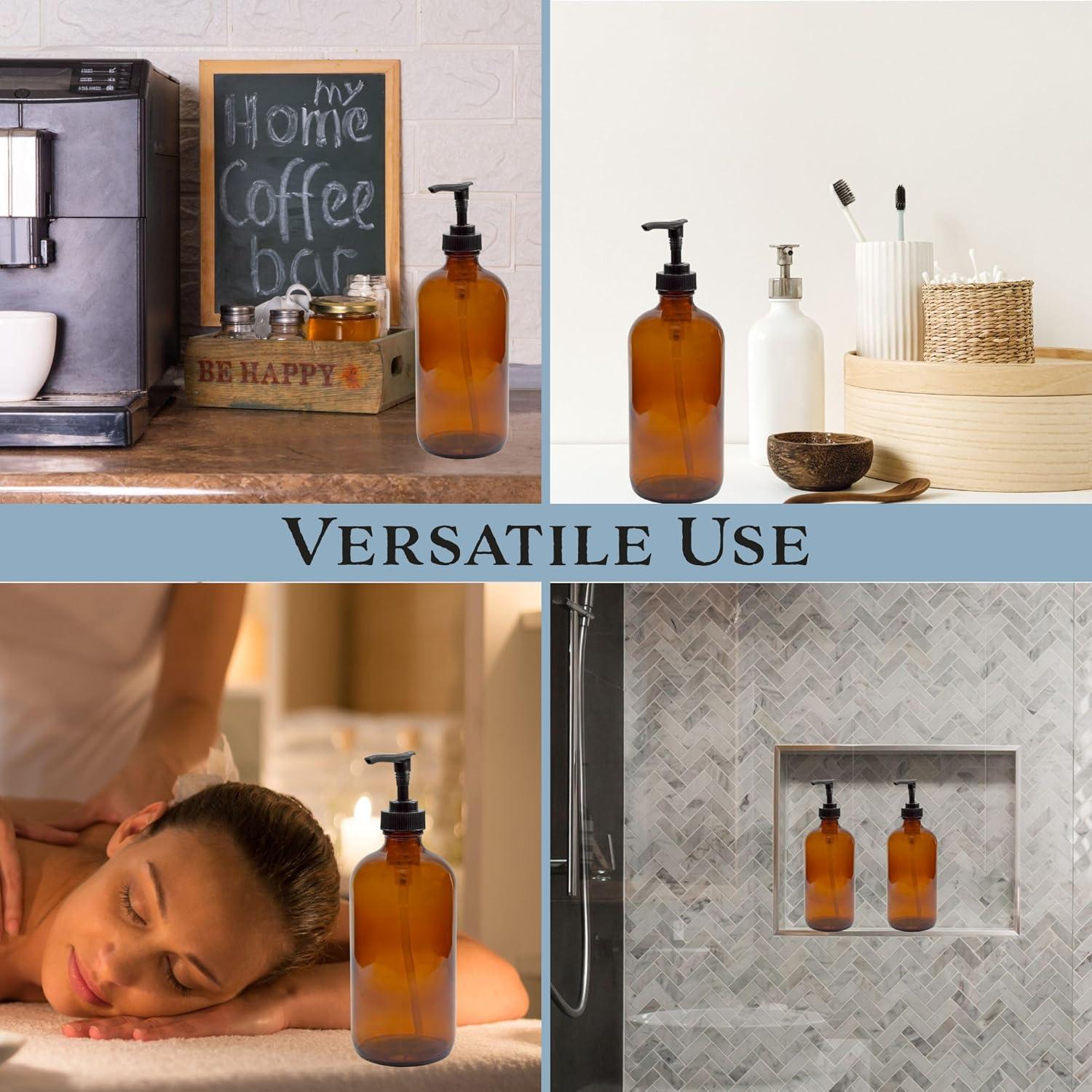 Botellas de Vidrio Ámbar 32 Onzas Cornucopia Brands - Paquete de 2