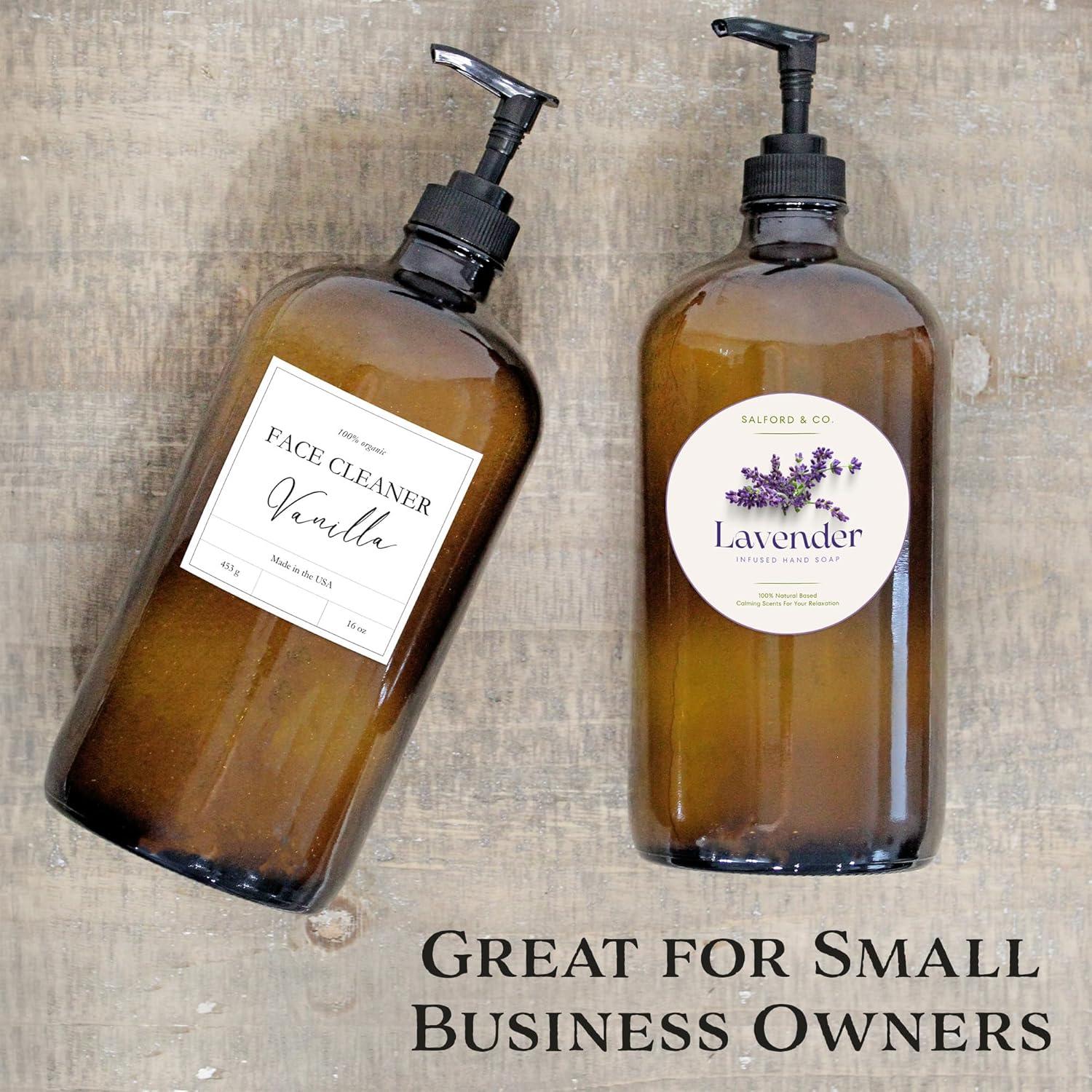 Botellas de Vidrio Ámbar 32 Onzas Cornucopia Brands - Paquete de 2