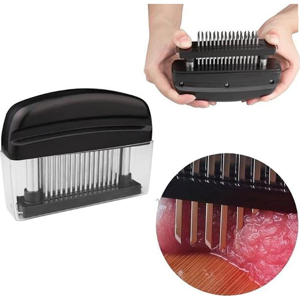 Abrelatas de Carne Hoshen 48 Agujas Acero Inoxidable Negro