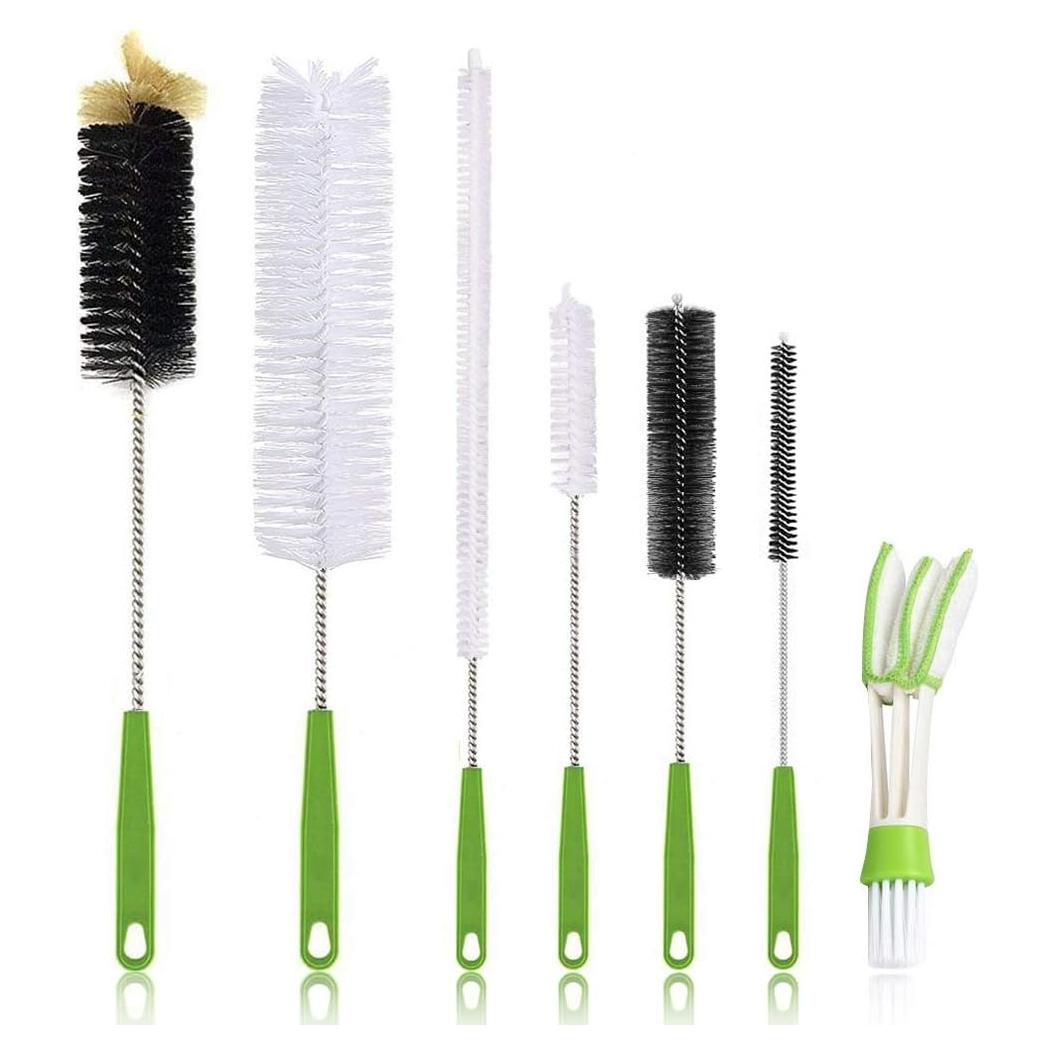 Juego de 7 cepillos de limpieza Haomaomao con mangos largos