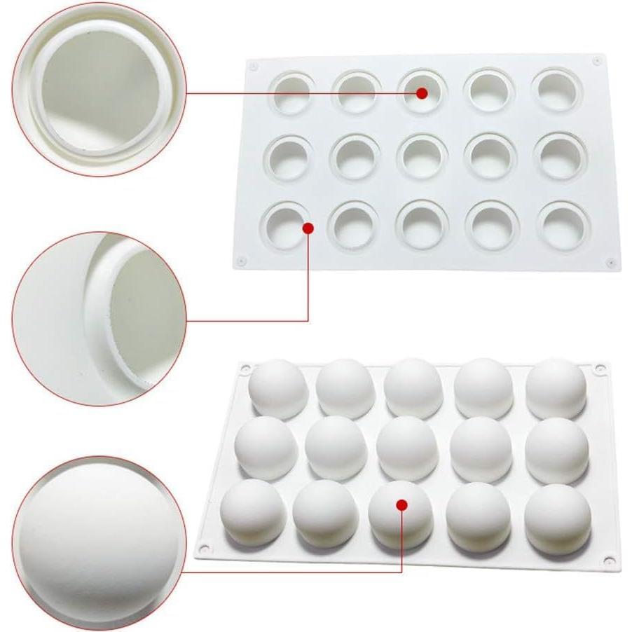 Molde de Silicona 3D RoseFlower para Trufas y Postres 15 Cavidades