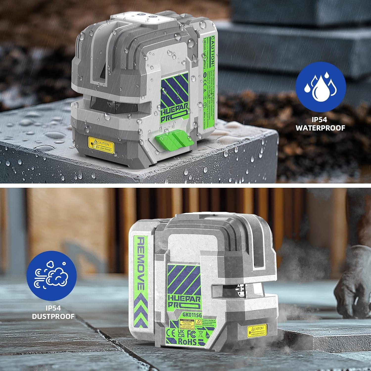 Nivel Láser Verde Huepar Pro GK011SG Autonivelante 5200mAh