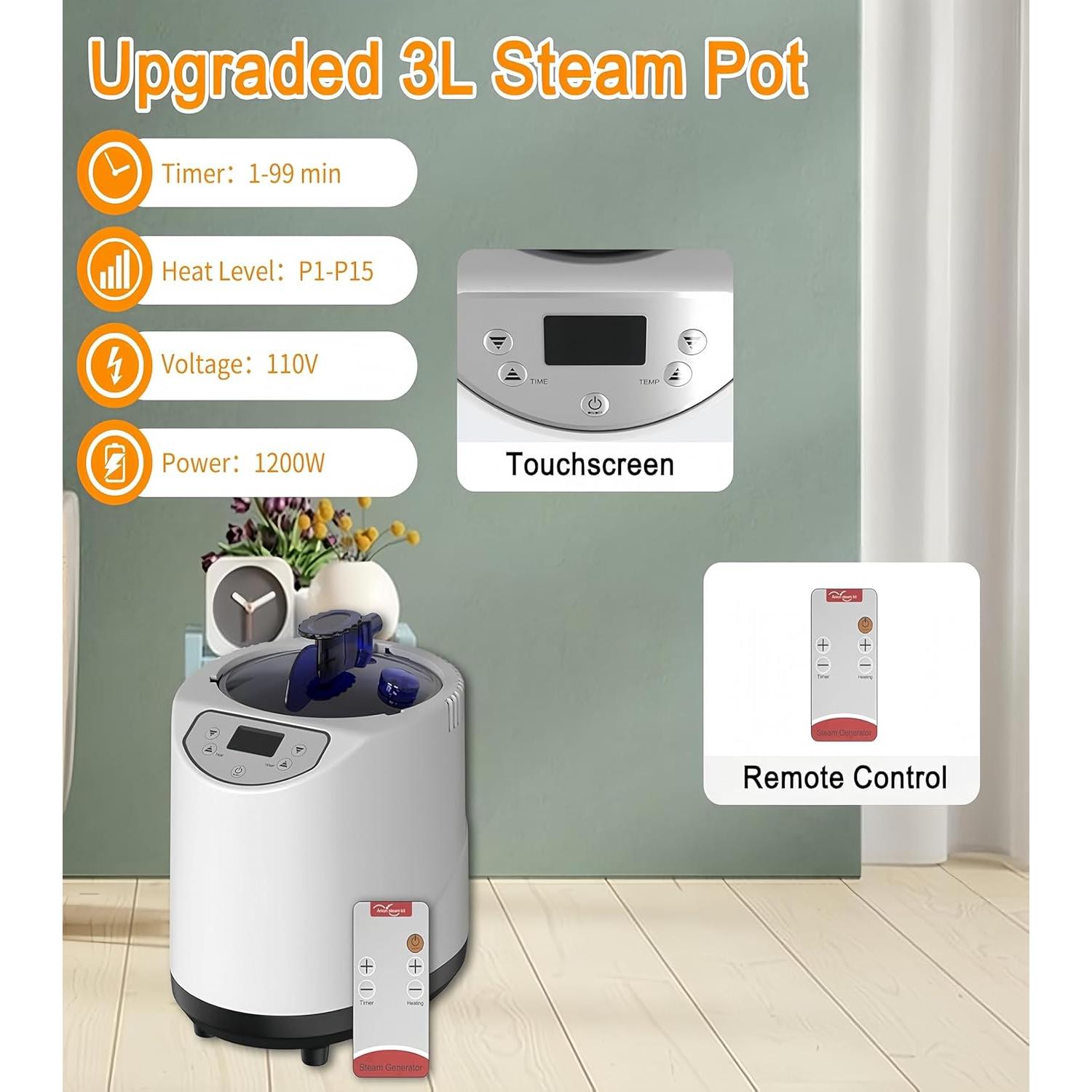 Caja de Sauna Portátil QIOMALA SNF-4 con Vaporizador 3L