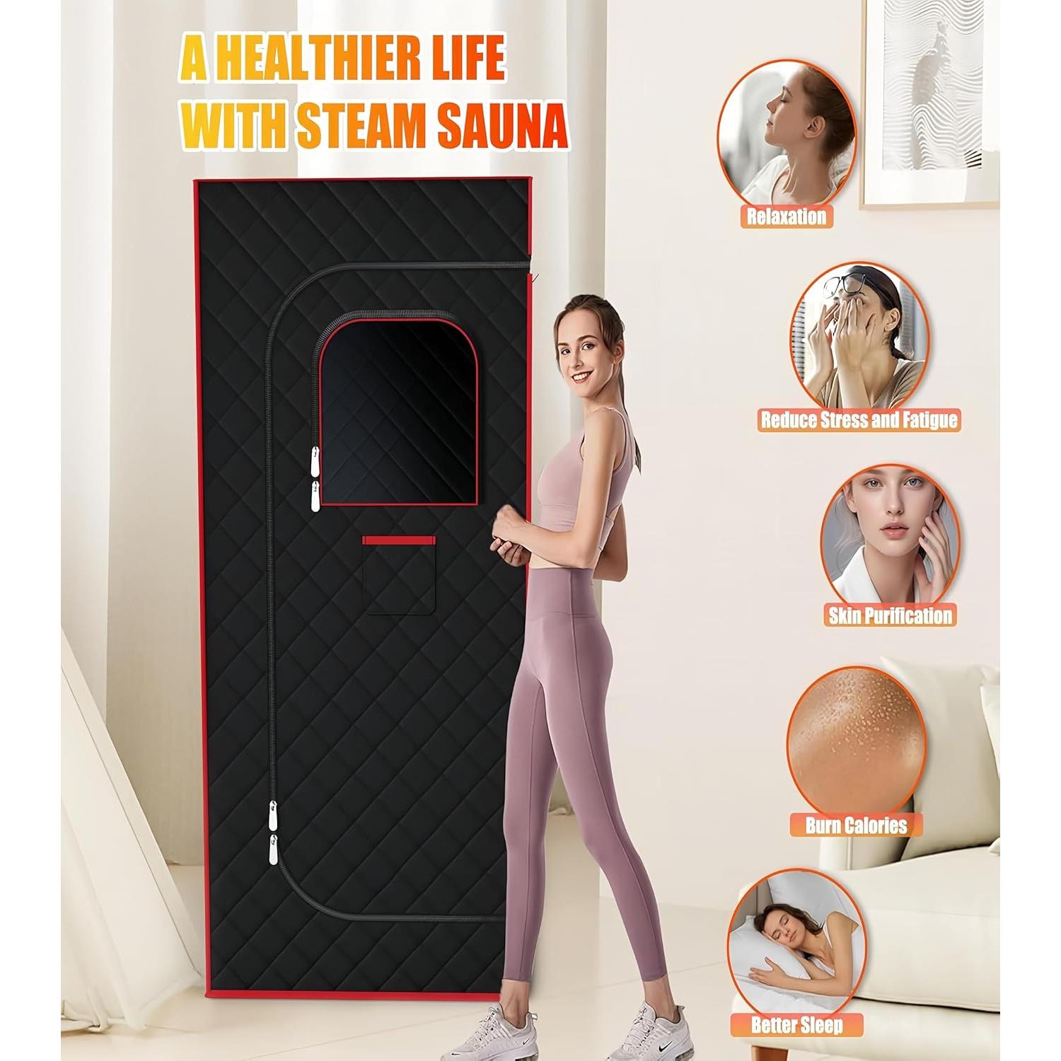 Caja de Sauna Portátil QIOMALA SNF-4 con Vaporizador 3L