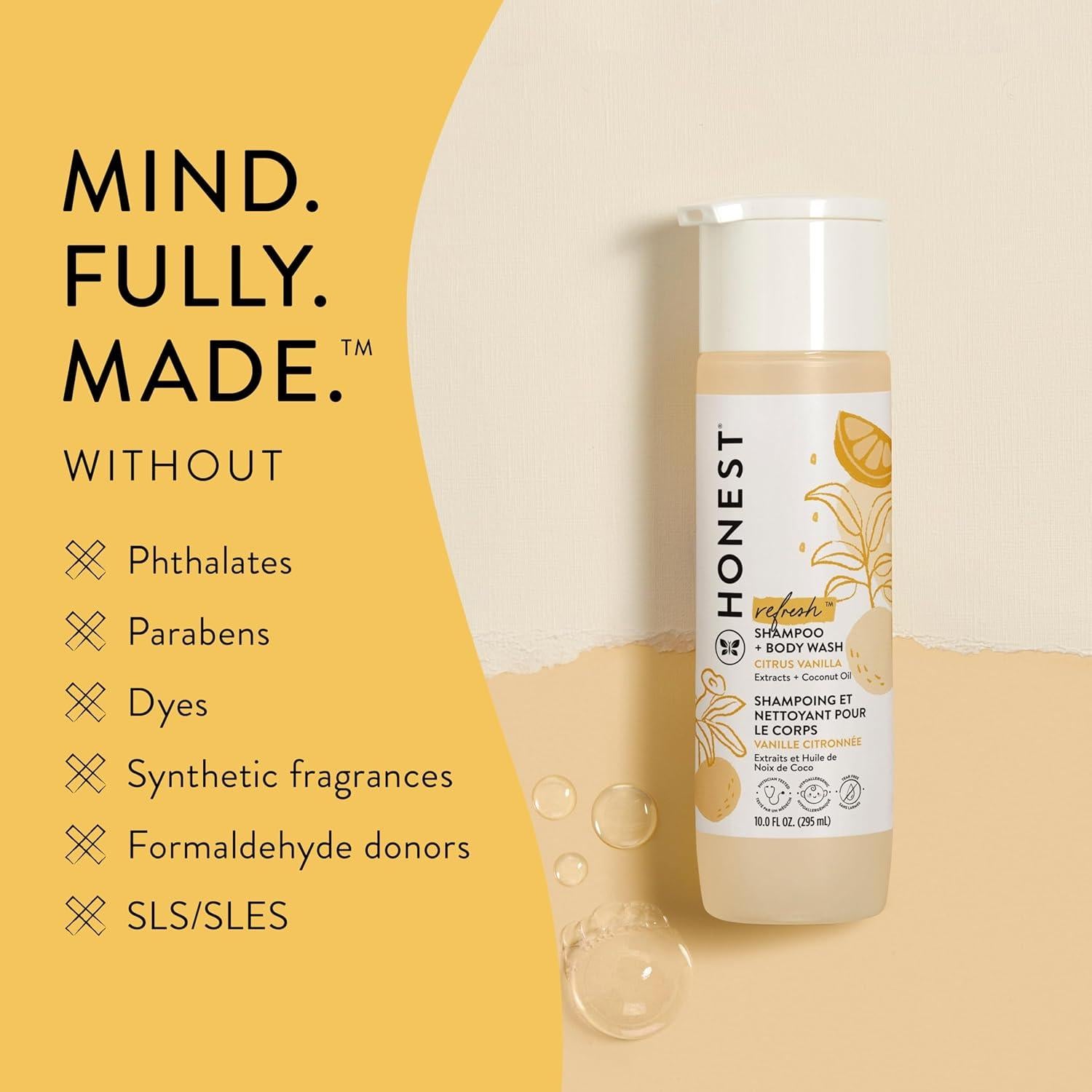 Champú y Gel de Baño 2-en-1 La Compañía Honesta Vainilla Cítrica 532ml