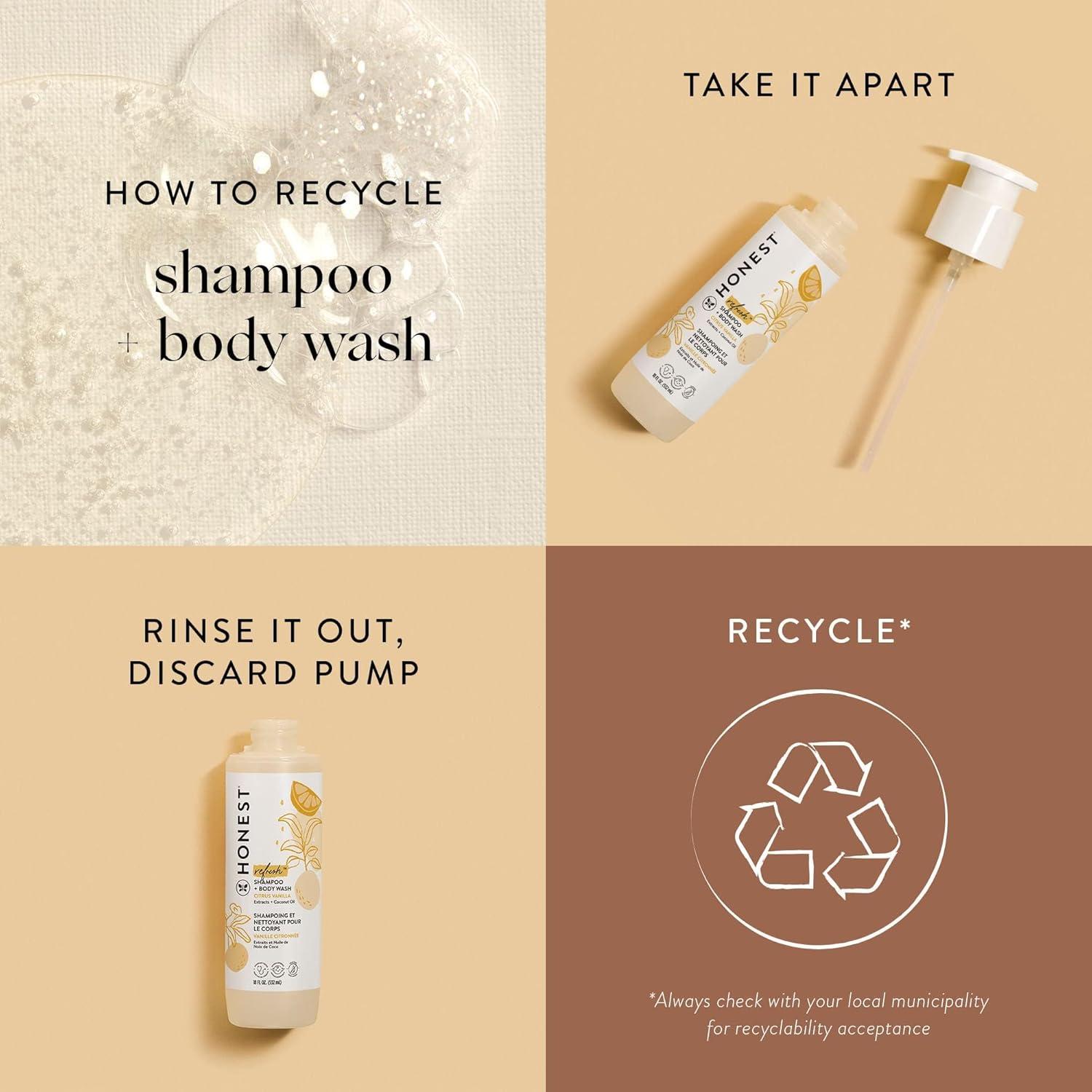 Champú y Gel de Baño 2-en-1 La Compañía Honesta Vainilla Cítrica 532ml