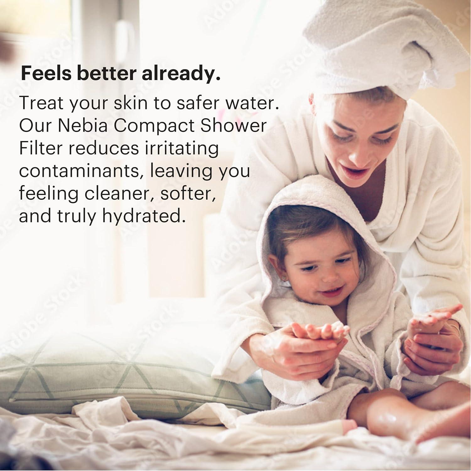 Filtro de Ducha Brondell VivaSpring Compacto Níquel Cepillado