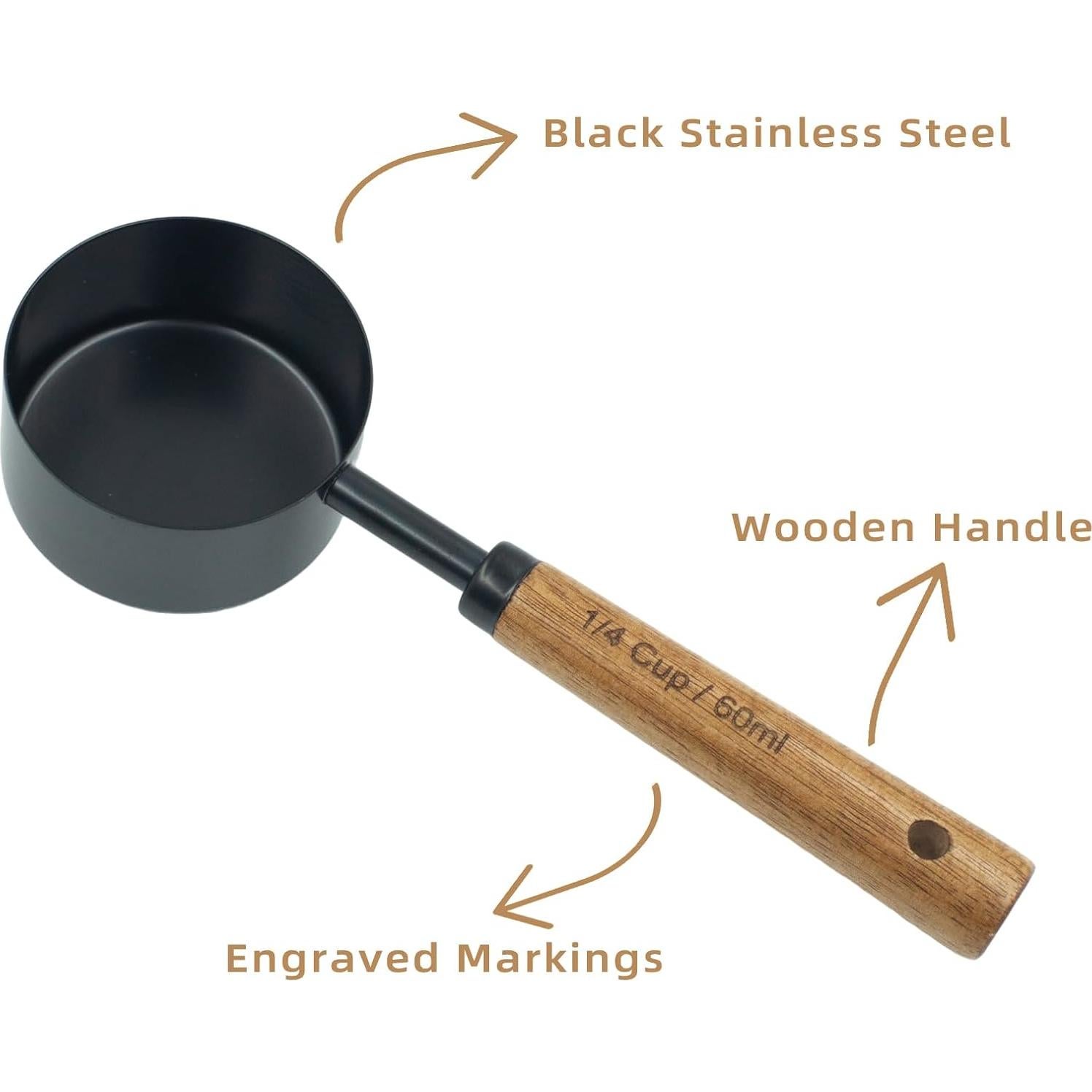 Juego de Tazas Medidoras Muchtolove 8 Piezas Acero Inoxidable