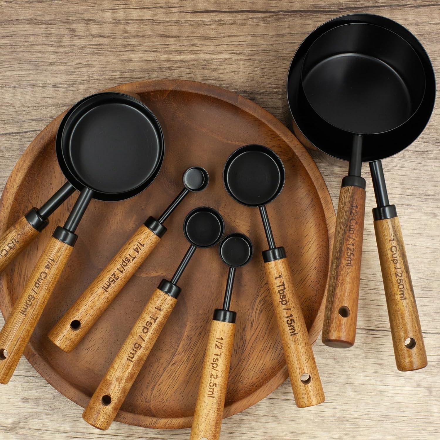 Juego de Tazas Medidoras Muchtolove 8 Piezas Acero Inoxidable