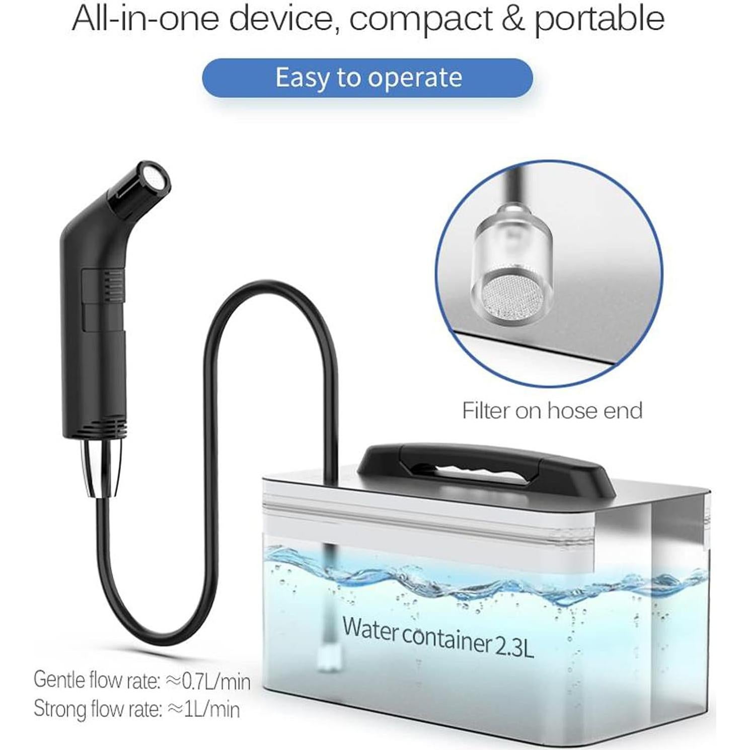 Bidet Portátil Eléctrico LUOOV JP-2201 2.3L para Viaje