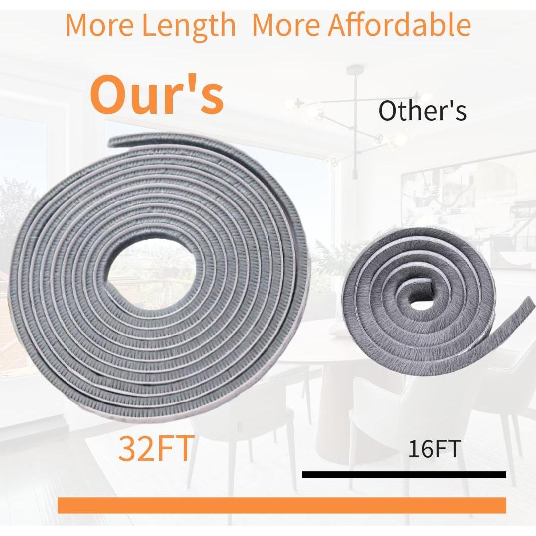 Burlete autoadhesivo NNICEHTS 10m x 0.89cm gris para puertas y ventanas