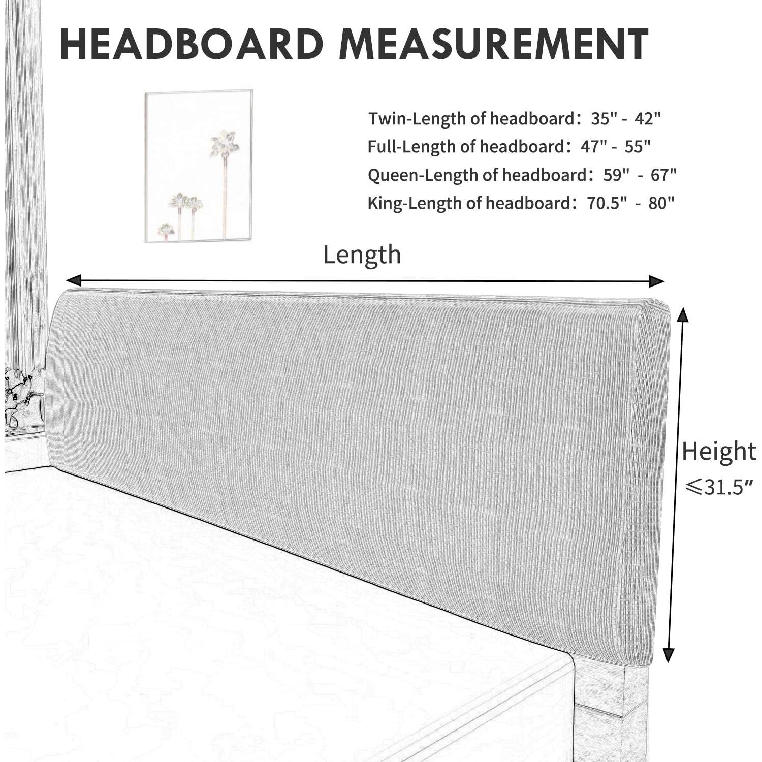 Funda de Cabecera Easy-Going Reina Gris Oscuro Elástica