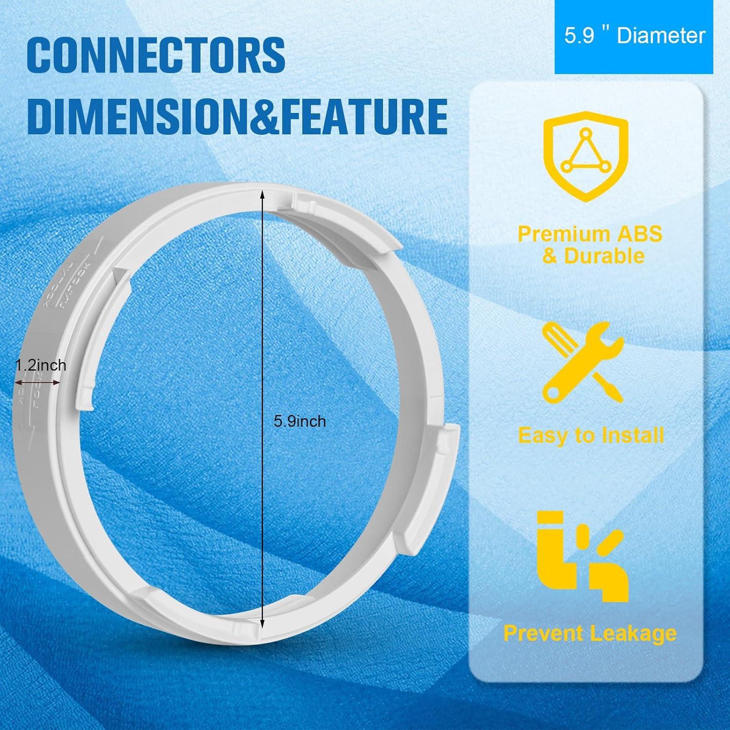 Kit Manguera Escape Aire Acondicionado Portátil 5.9" Diámetro 1.5m