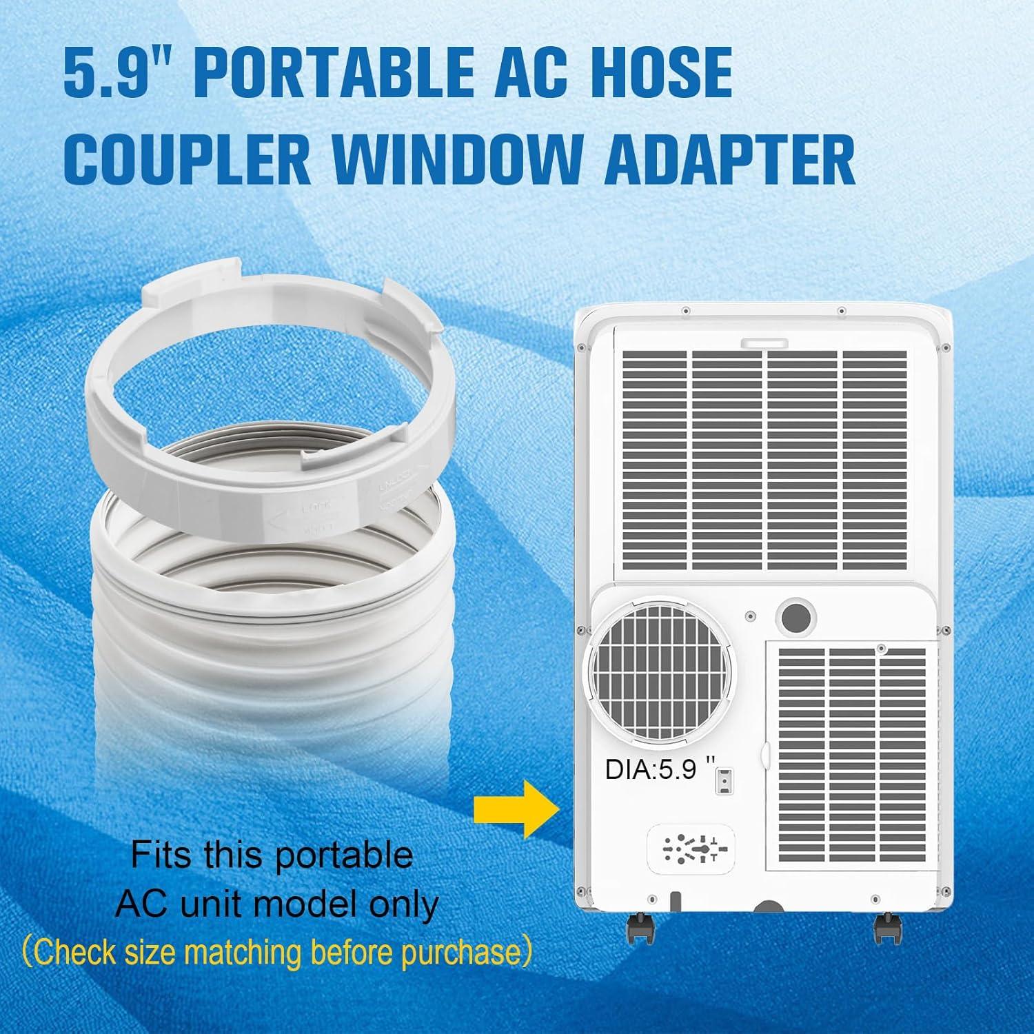 Kit Manguera Escape Aire Acondicionado Portátil 5.9" Diámetro 1.5m