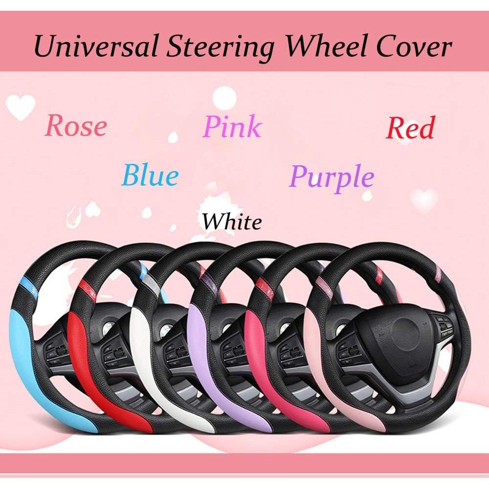 Cubierta de Volante de Cuero Cxtiy 15" Azul Antideslizante