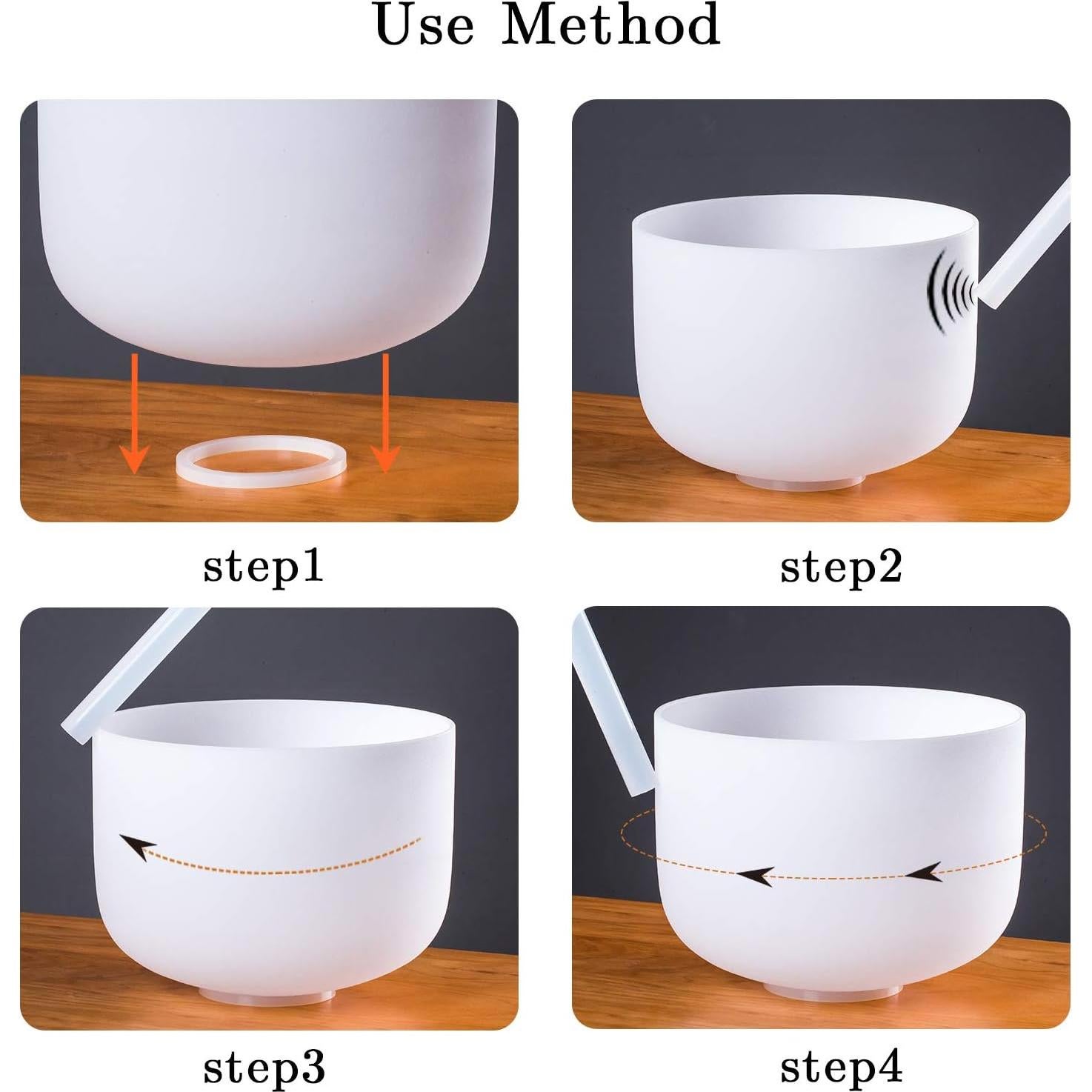 Bowl de Canto de Cristal SOLSHINE 20cm Nota B Chakra Corona