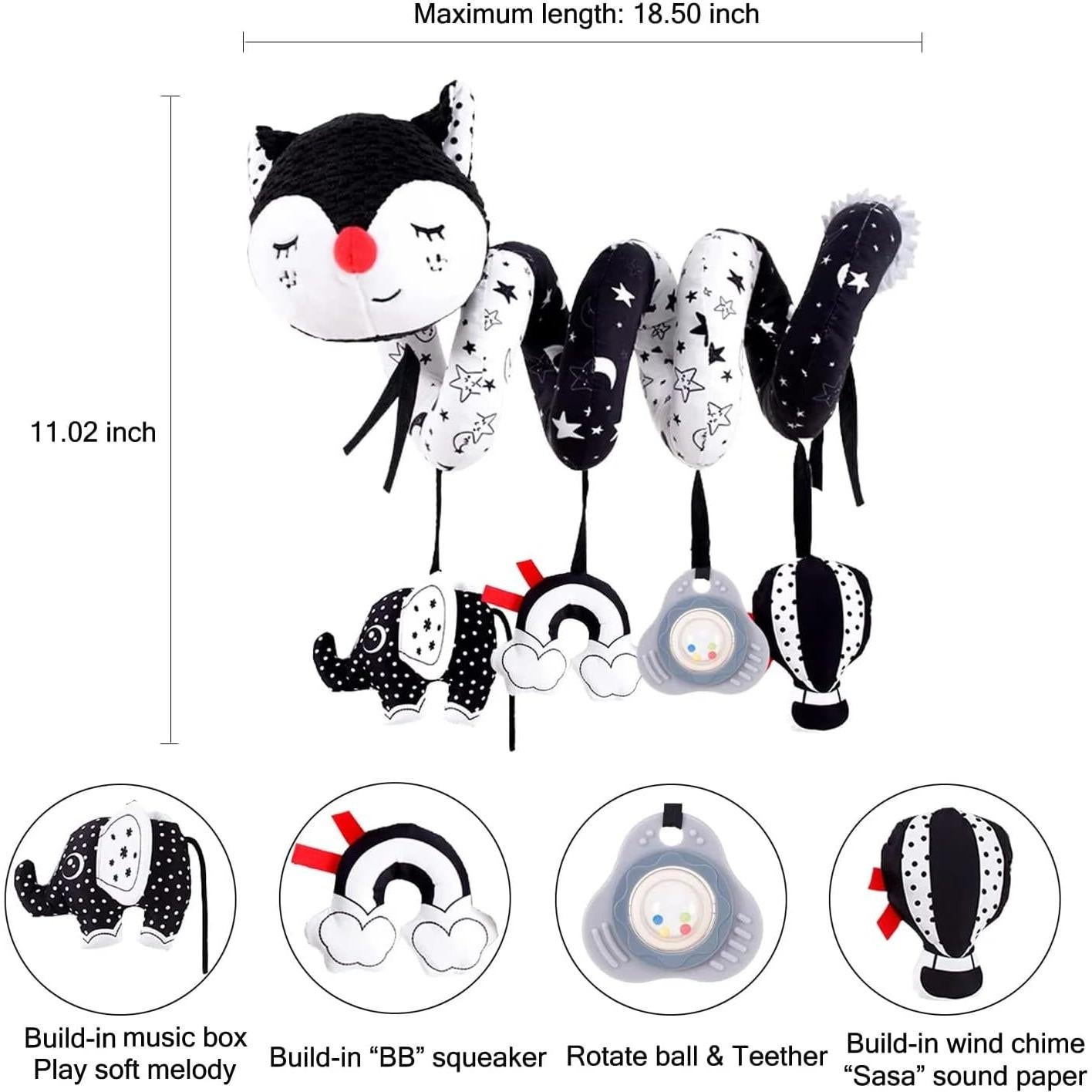 Juguete de Actividad Espiral para Silla de Auto XYao - Bebés 0-6 Meses