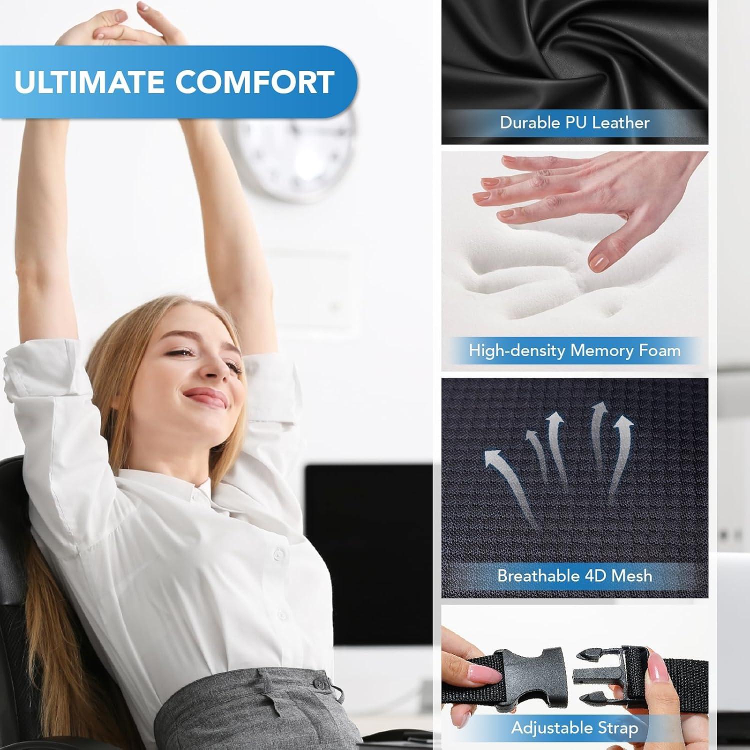 Cojín Lumbar Ergonómico Lofty Aim para Coche y Oficina