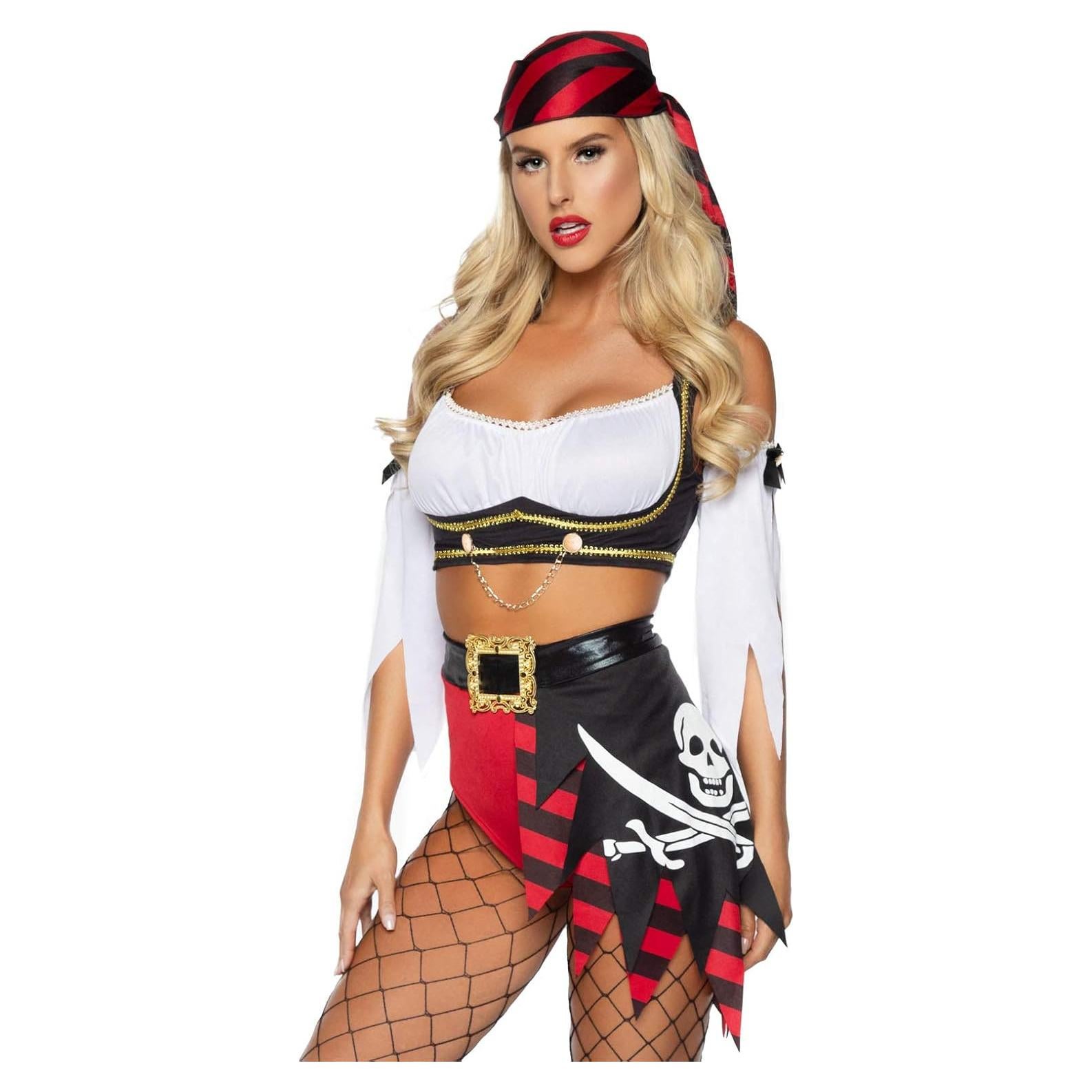 Disfraz de Pirata Malvada Leg Avenue 4 Piezas Mujeres