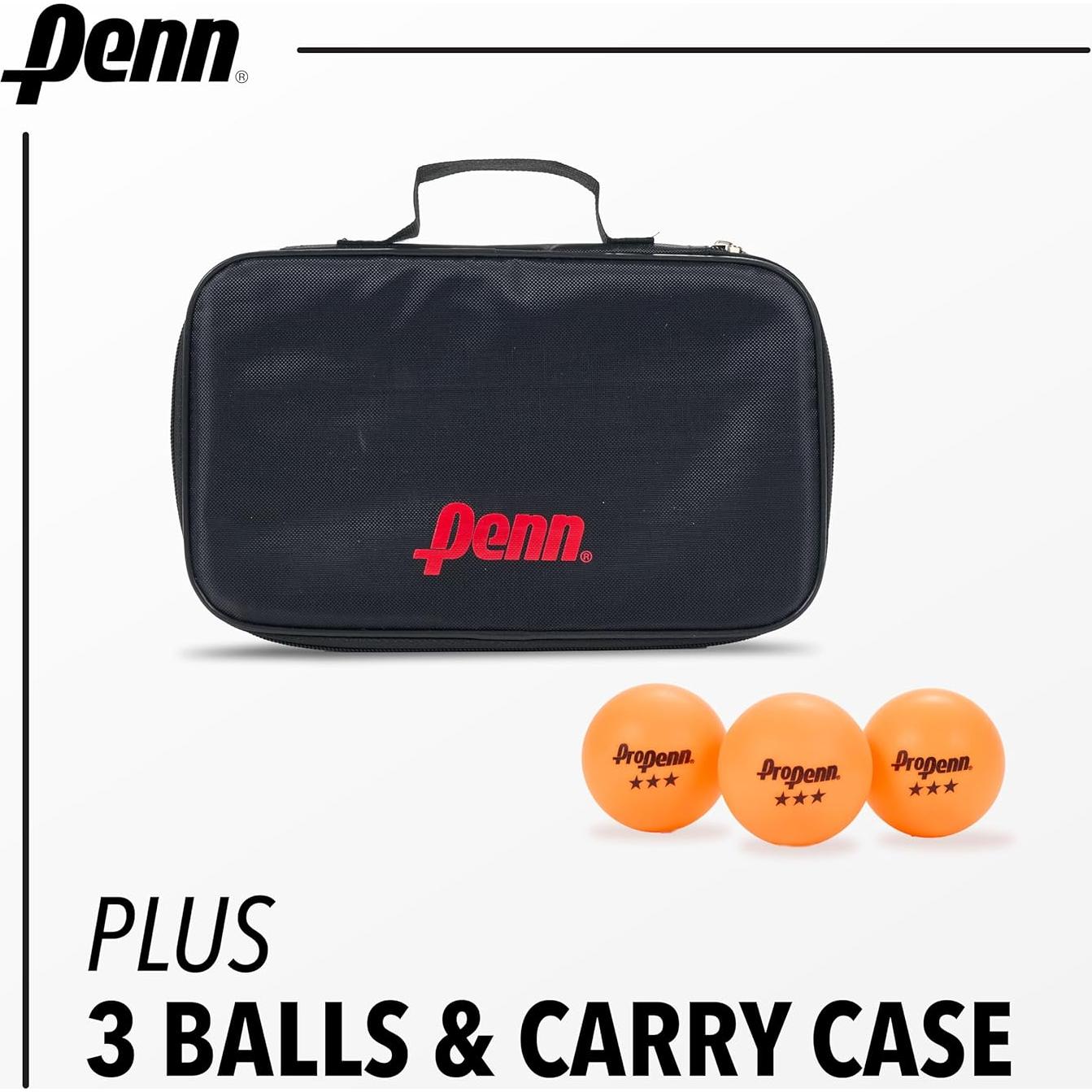 Palas de Ping Pong Penn 3.0 - Kit para 2 Jugadores con Pelotas