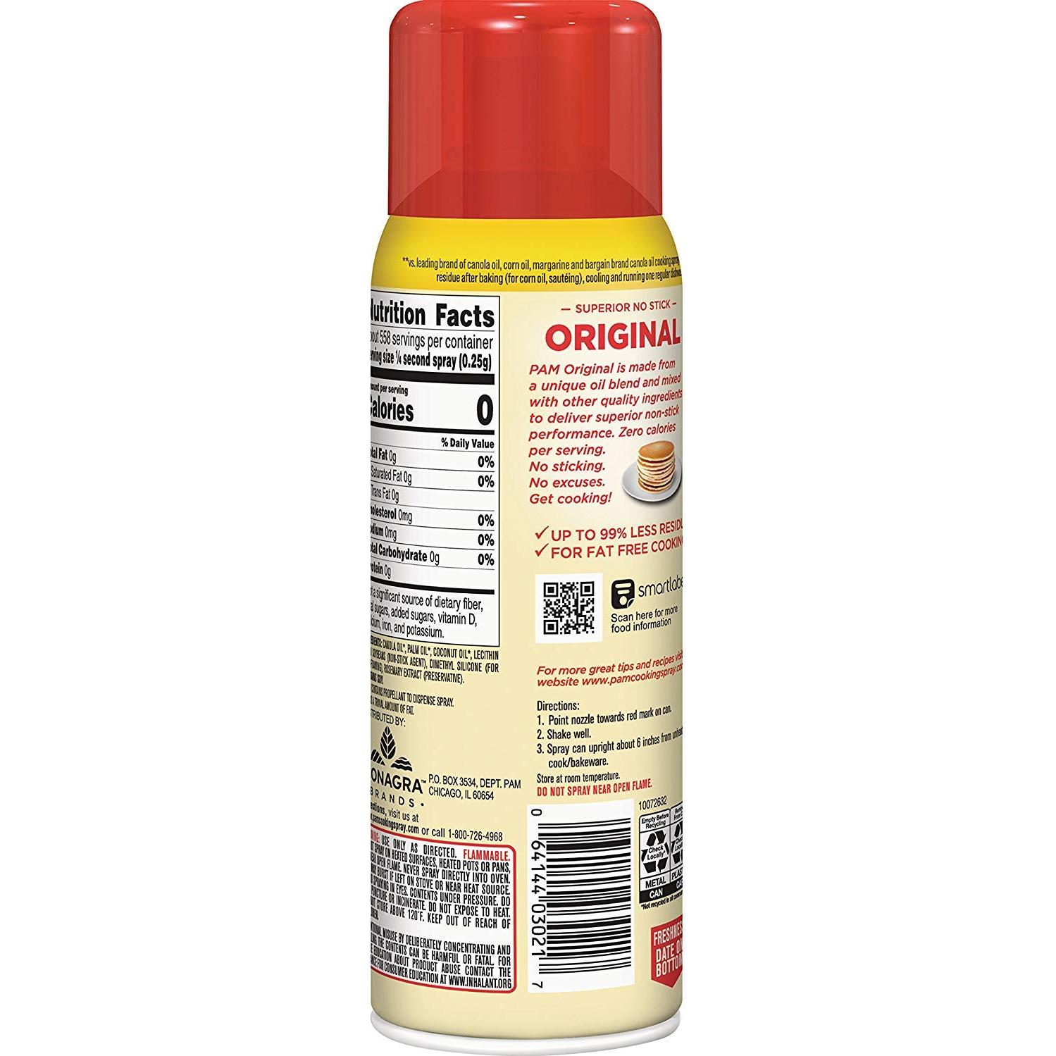 Spray de Cocina Antiadherente PAM Original 340 g (2 unidades)