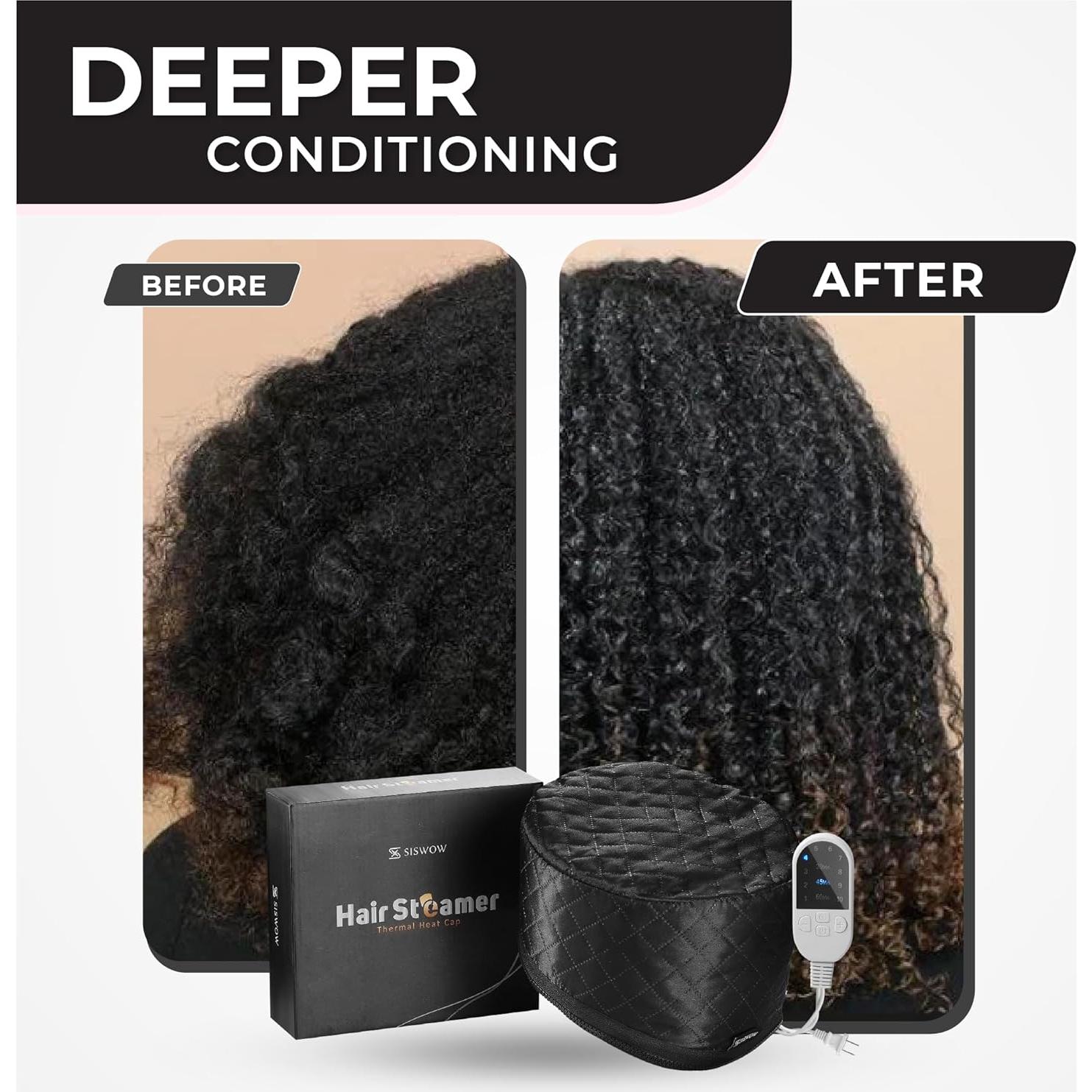 Gorro Térmico para Cabello SISWOW - Acondicionador Profundo Negro