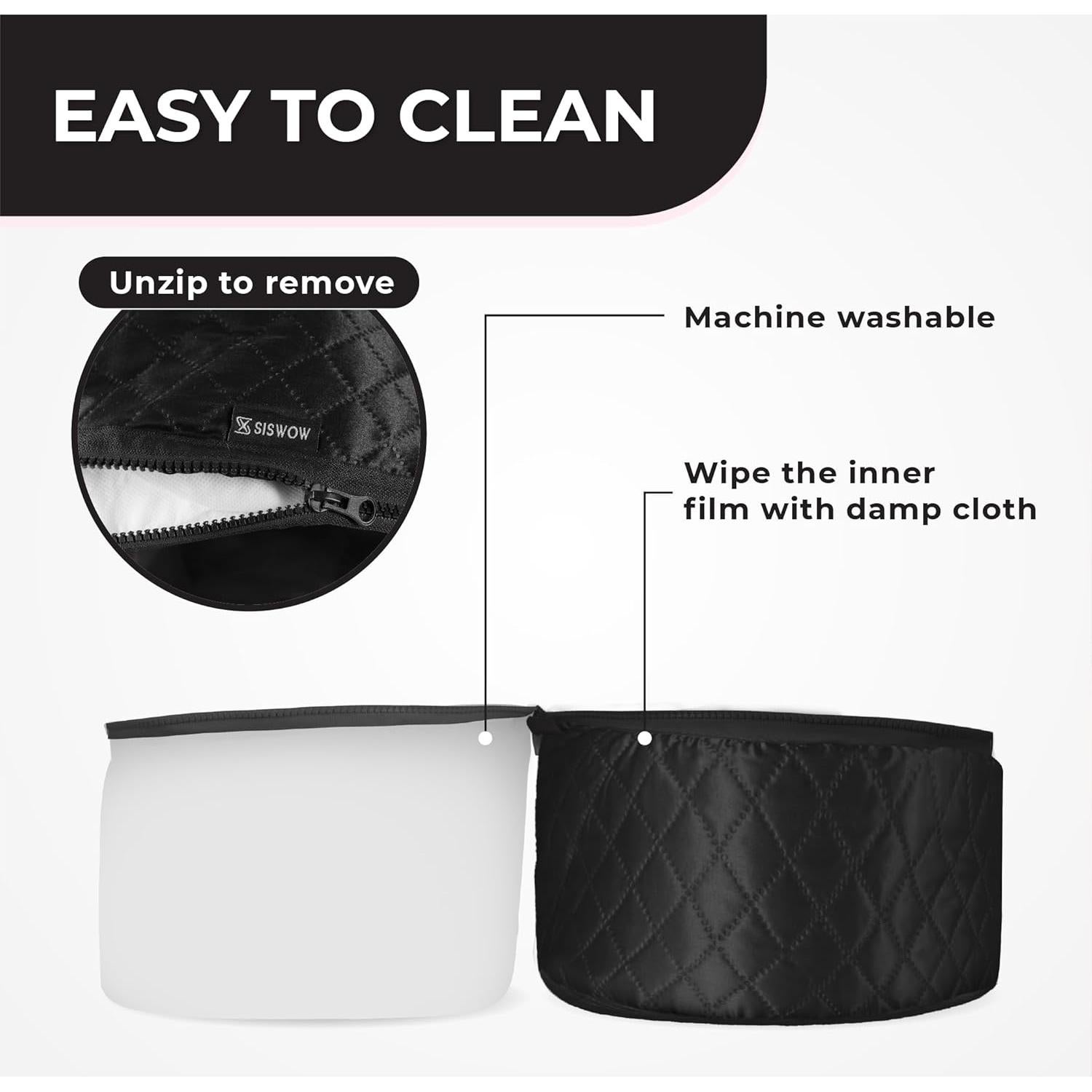 Gorro Térmico para Cabello SISWOW - Acondicionador Profundo Negro