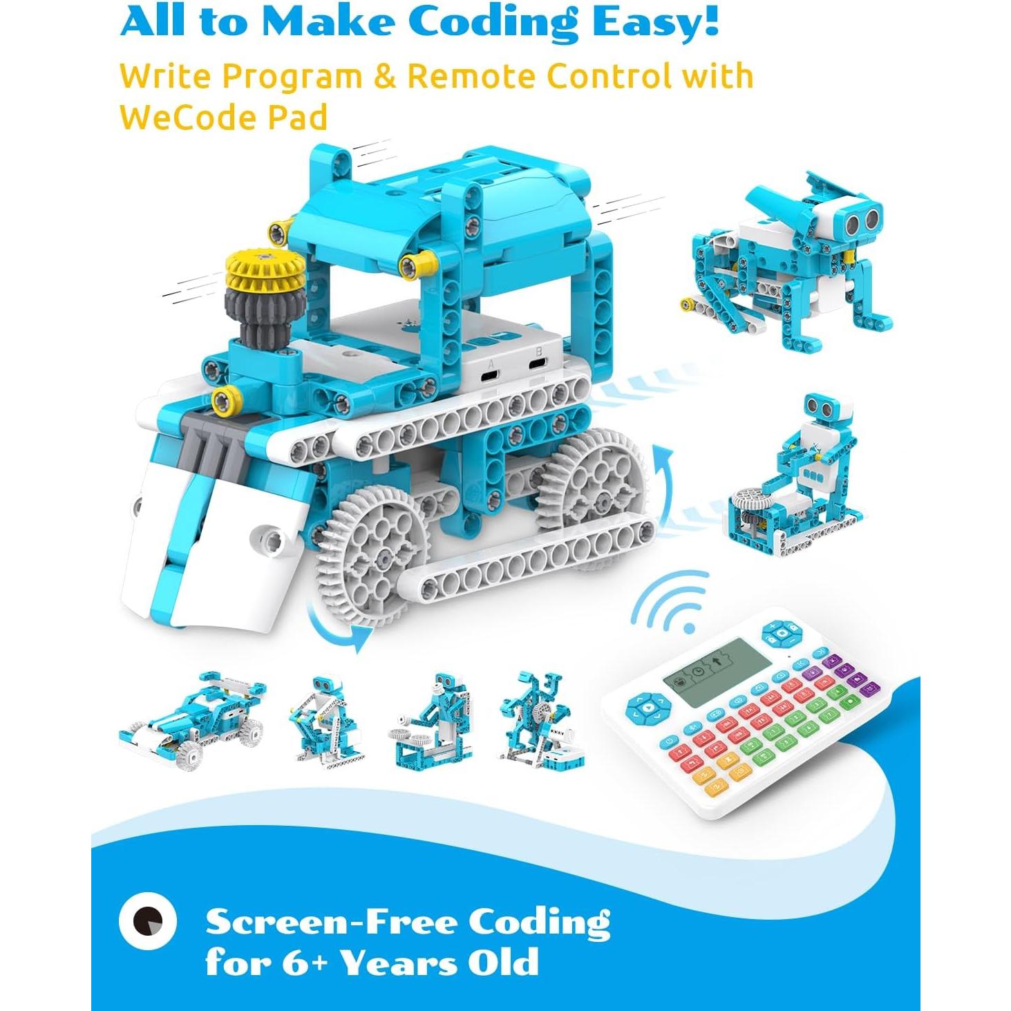 WhalesBot D3 Pro Kit 12-en-1 Robot Programación STEM 6-8 Años