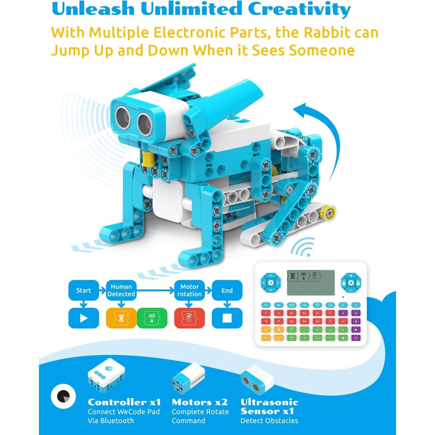 WhalesBot D3 Pro Kit 12-en-1 Robot Programación STEM 6-8 Años