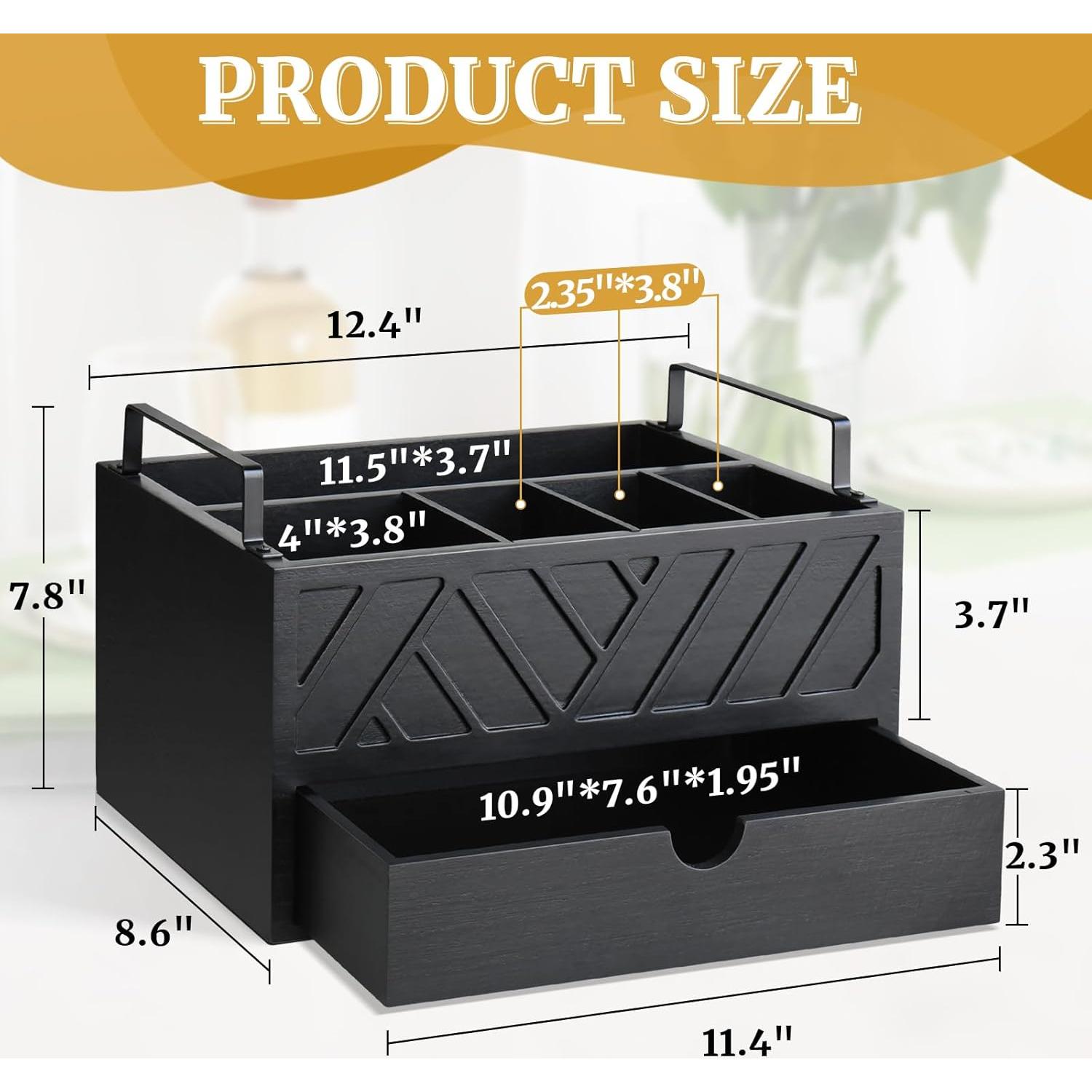 Dispensador de Platos de Papel Zecela con Cajón y 5 Compartimentos