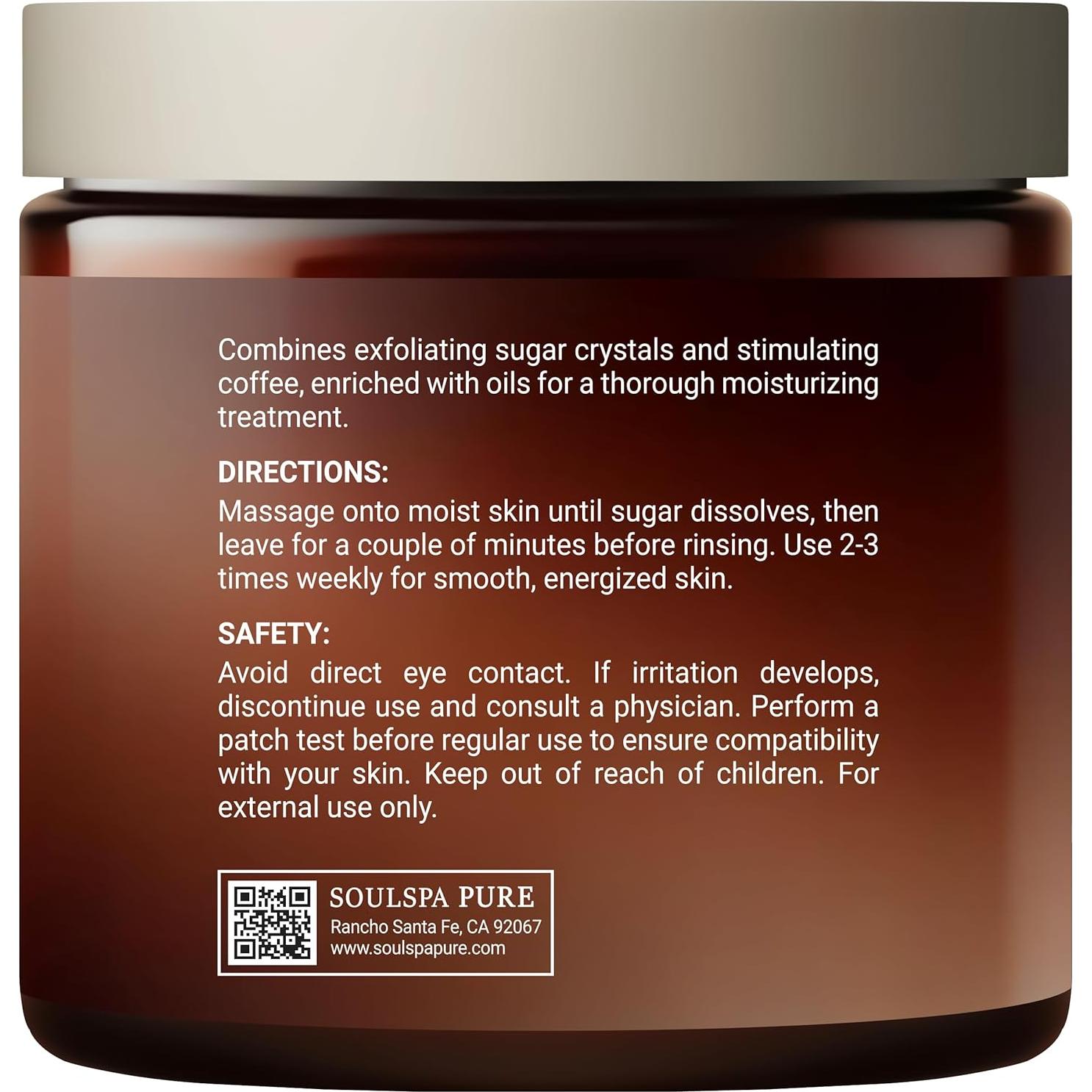 Exfoliante Corporal y de Pies SoulSpa 283.5 g Café y Azúcar Moreno