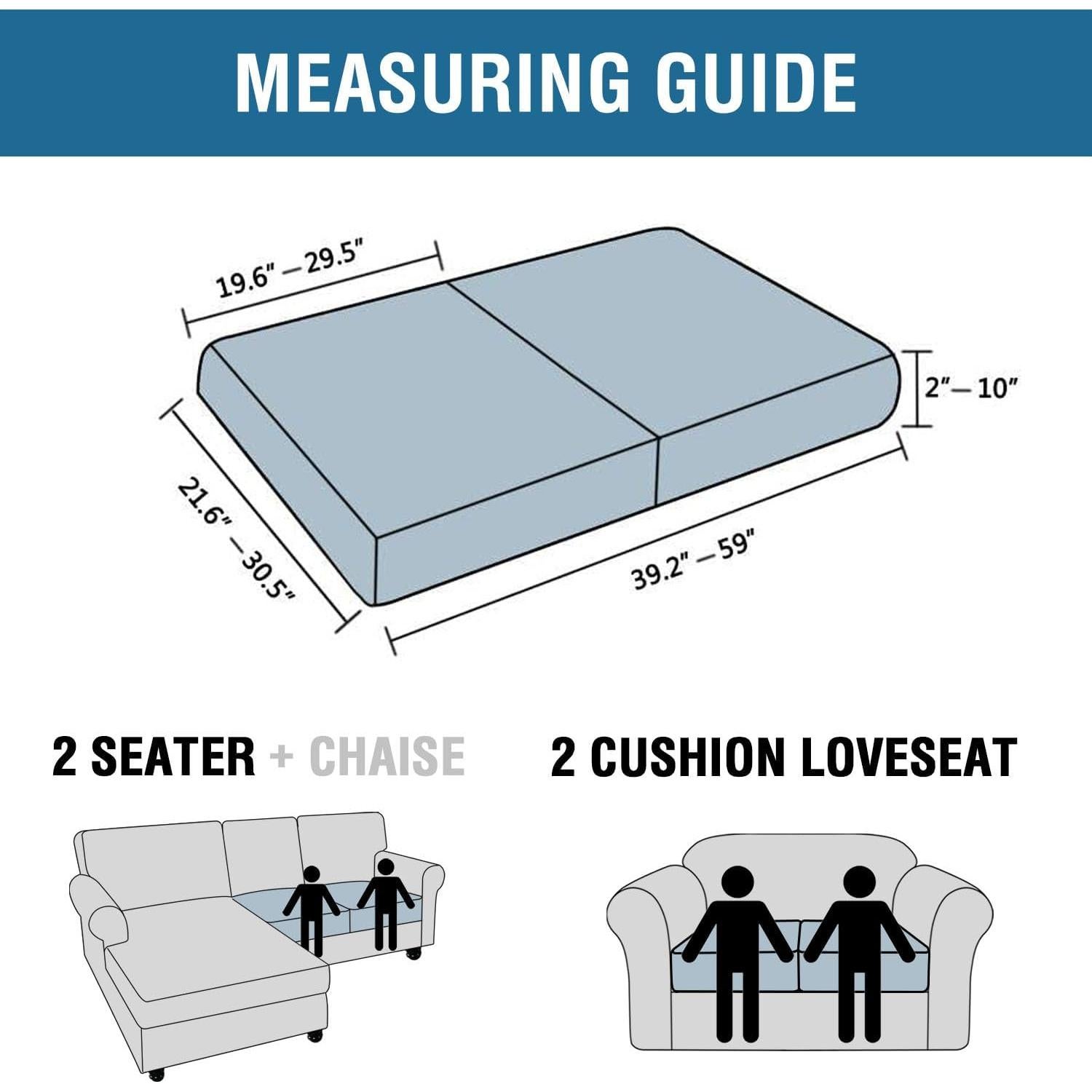 Funda de Cojín H.VERSAILTEX 2 Piezas Gris Ajustable