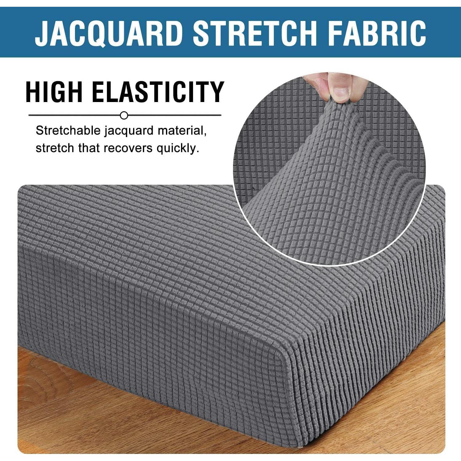 Funda de Cojín H.VERSAILTEX 2 Piezas Gris Ajustable