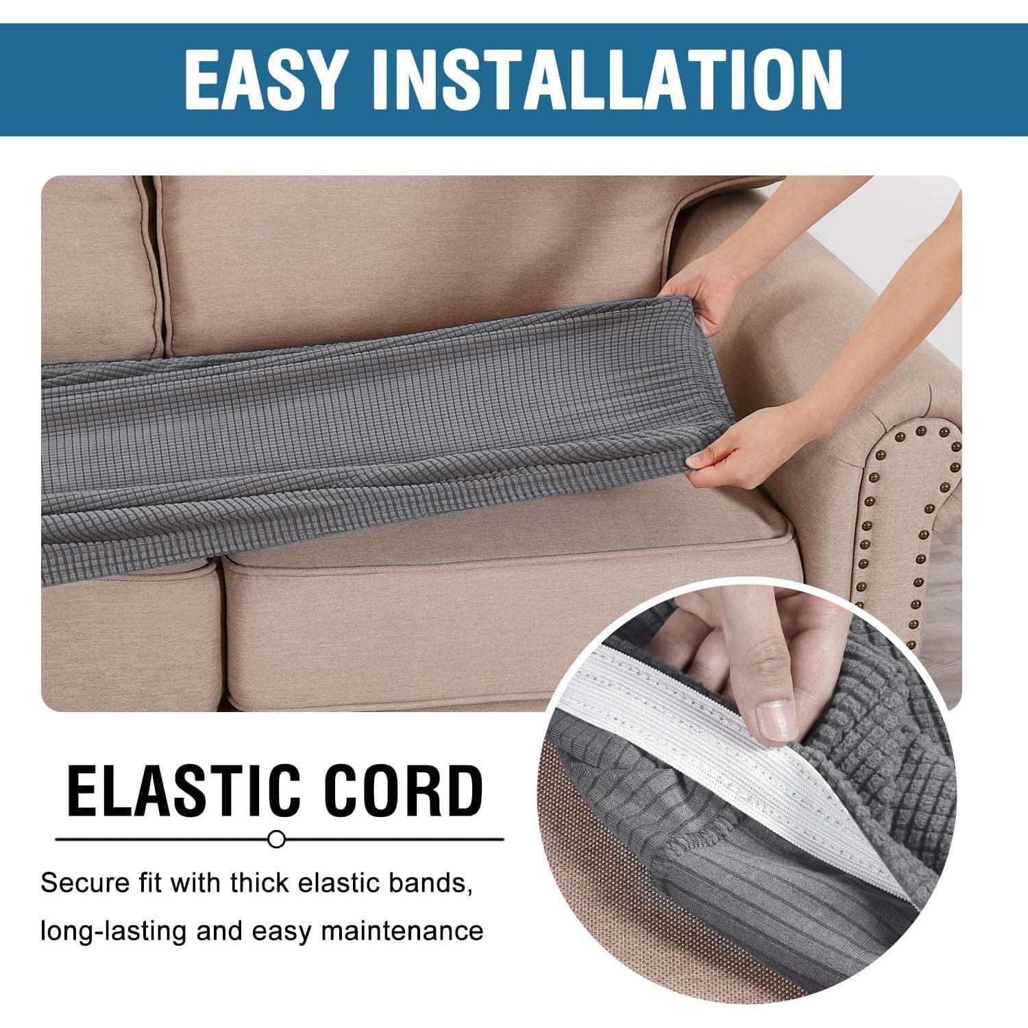 Funda de Cojín H.VERSAILTEX 2 Piezas Gris Ajustable