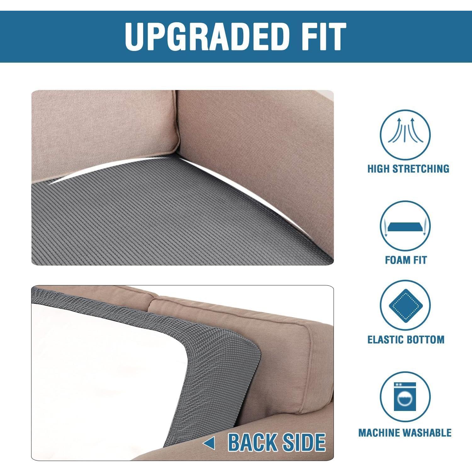 Funda de Cojín H.VERSAILTEX 2 Piezas Gris Ajustable