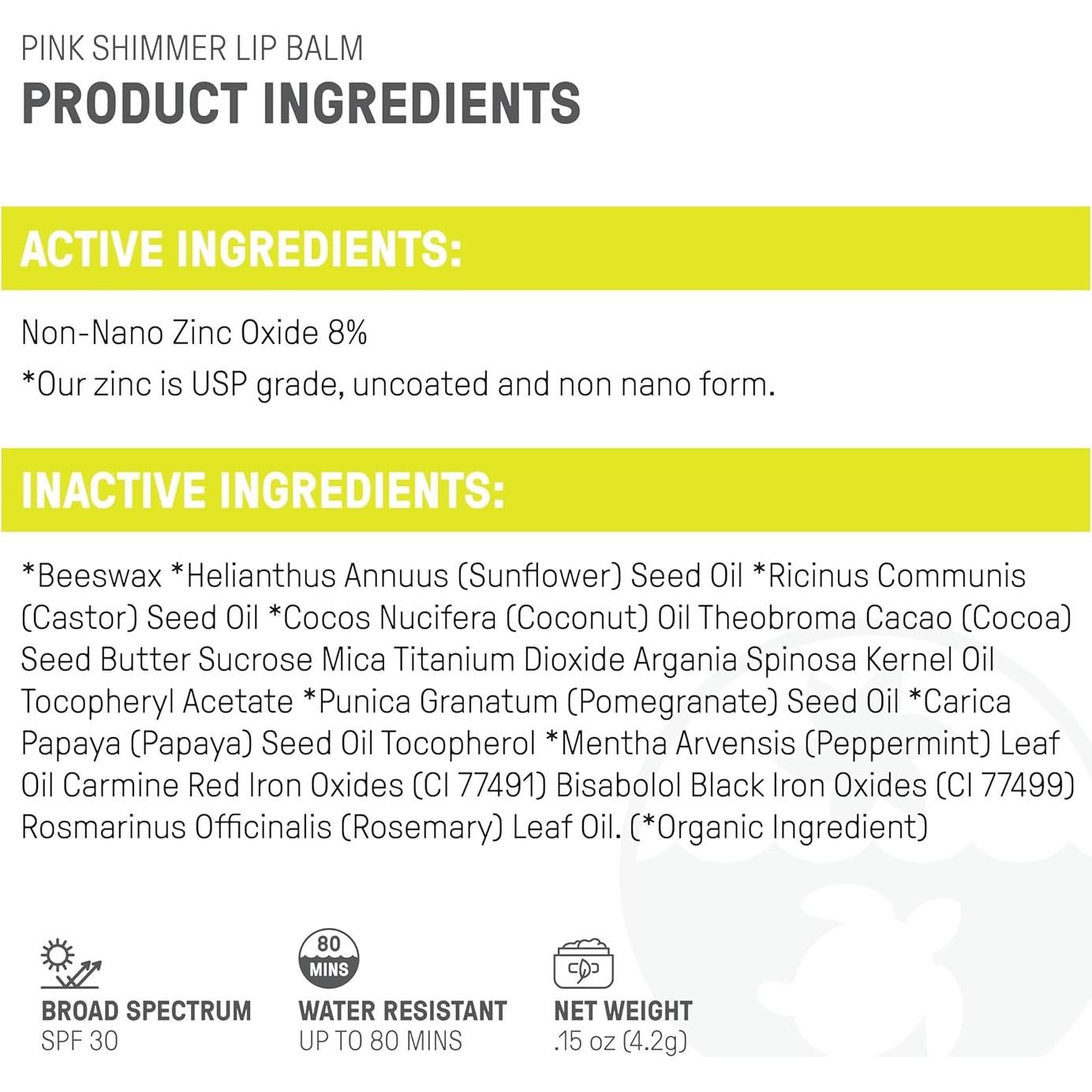 Brillo Labial Orgánico Rosa Raw Elements SPF 30 - 4.25g