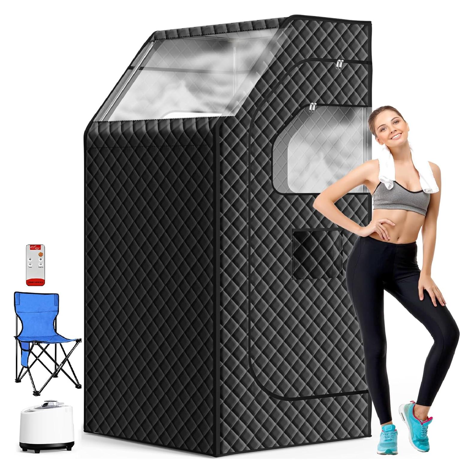 Sauna Portátil Bsdonte SN-A con Vaporizador 1000W y Silla