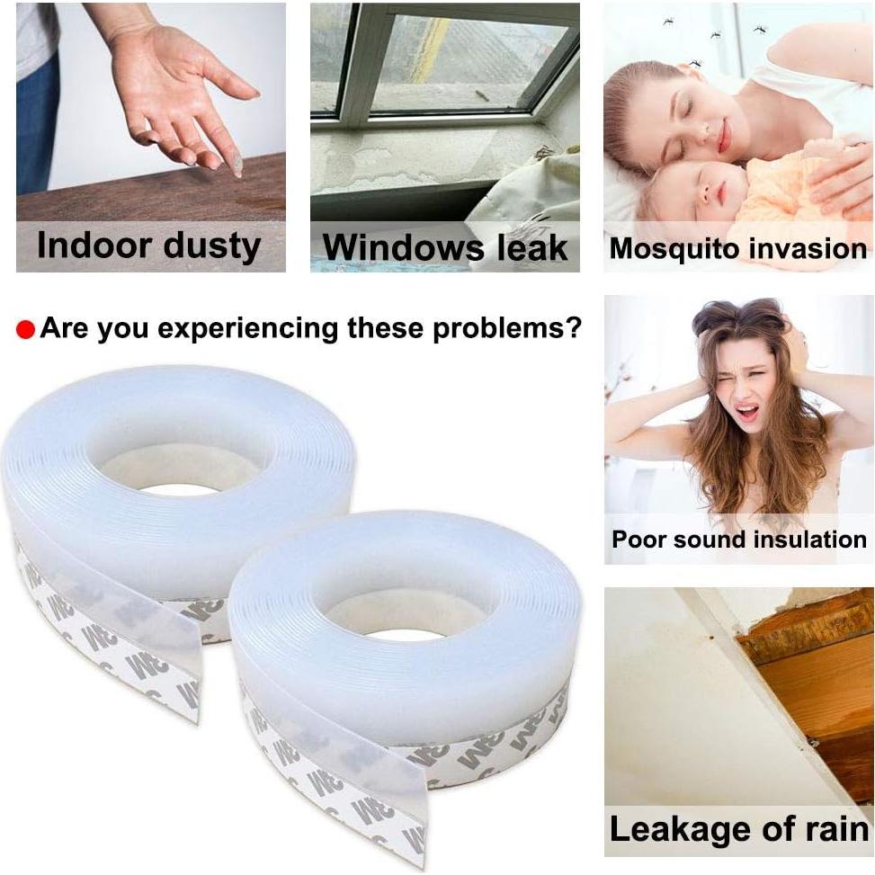 Tira de Sellado de Silicona Gooswexmzl 10M x 25mm Transparente