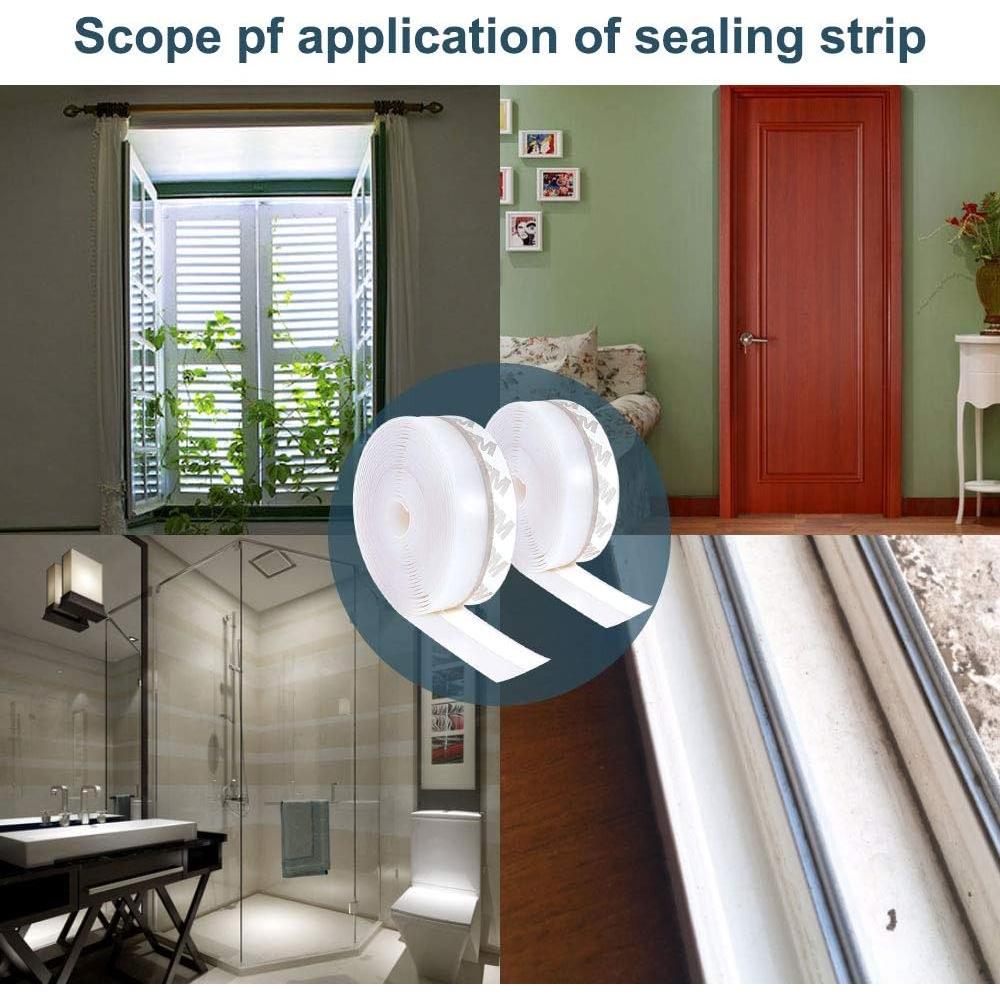 Tira de Sellado de Silicona Gooswexmzl 10M x 25mm Transparente