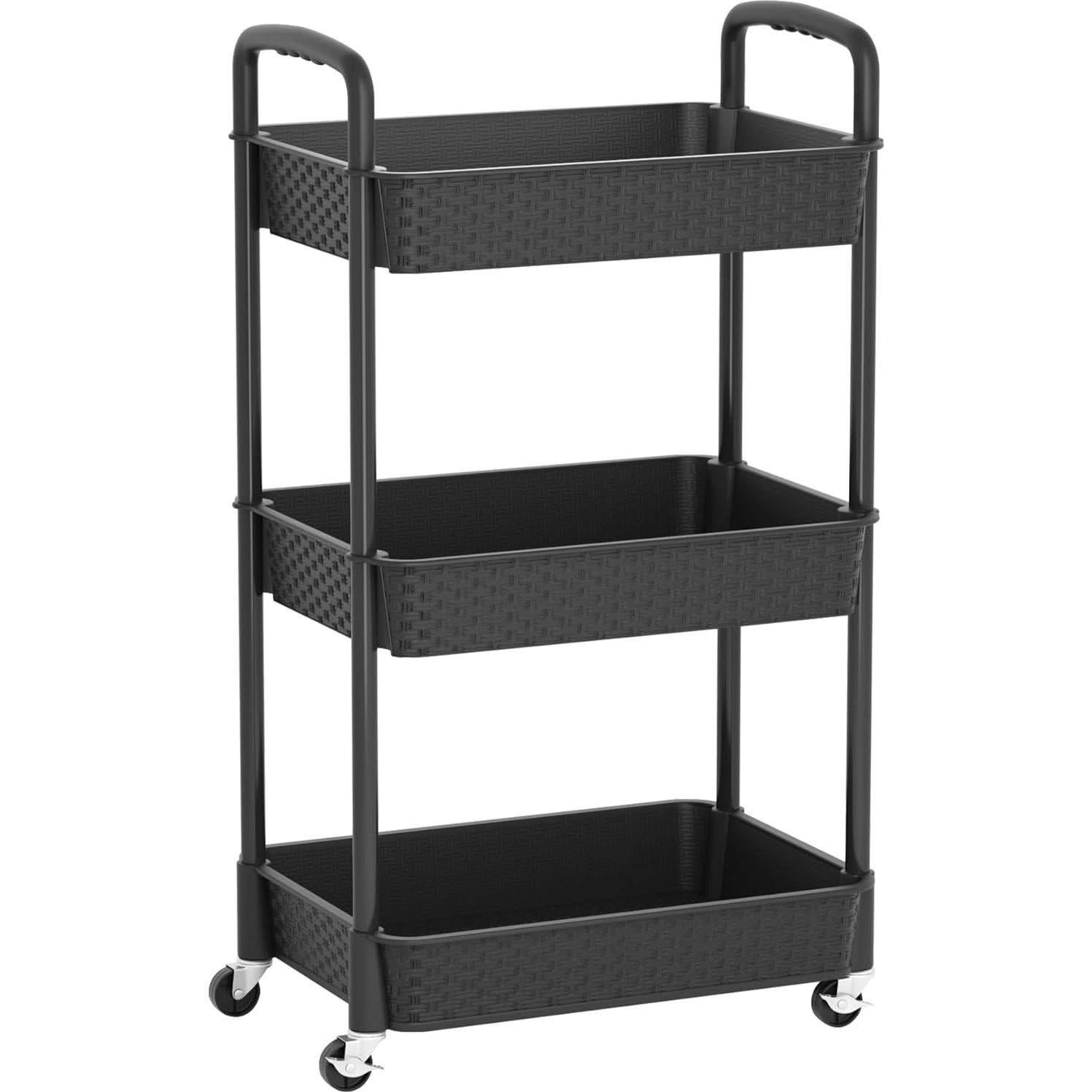 Carro de Utilidad Rodante MOYIPIN 3 Niveles Negro