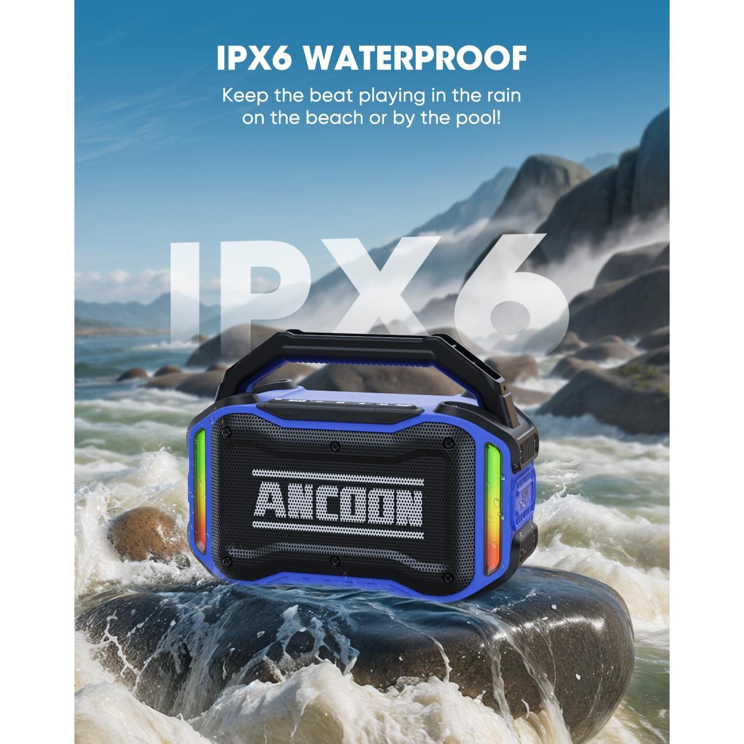 Altavoz Bluetooth ANCOON S01 80W Impermeable 20H Azul