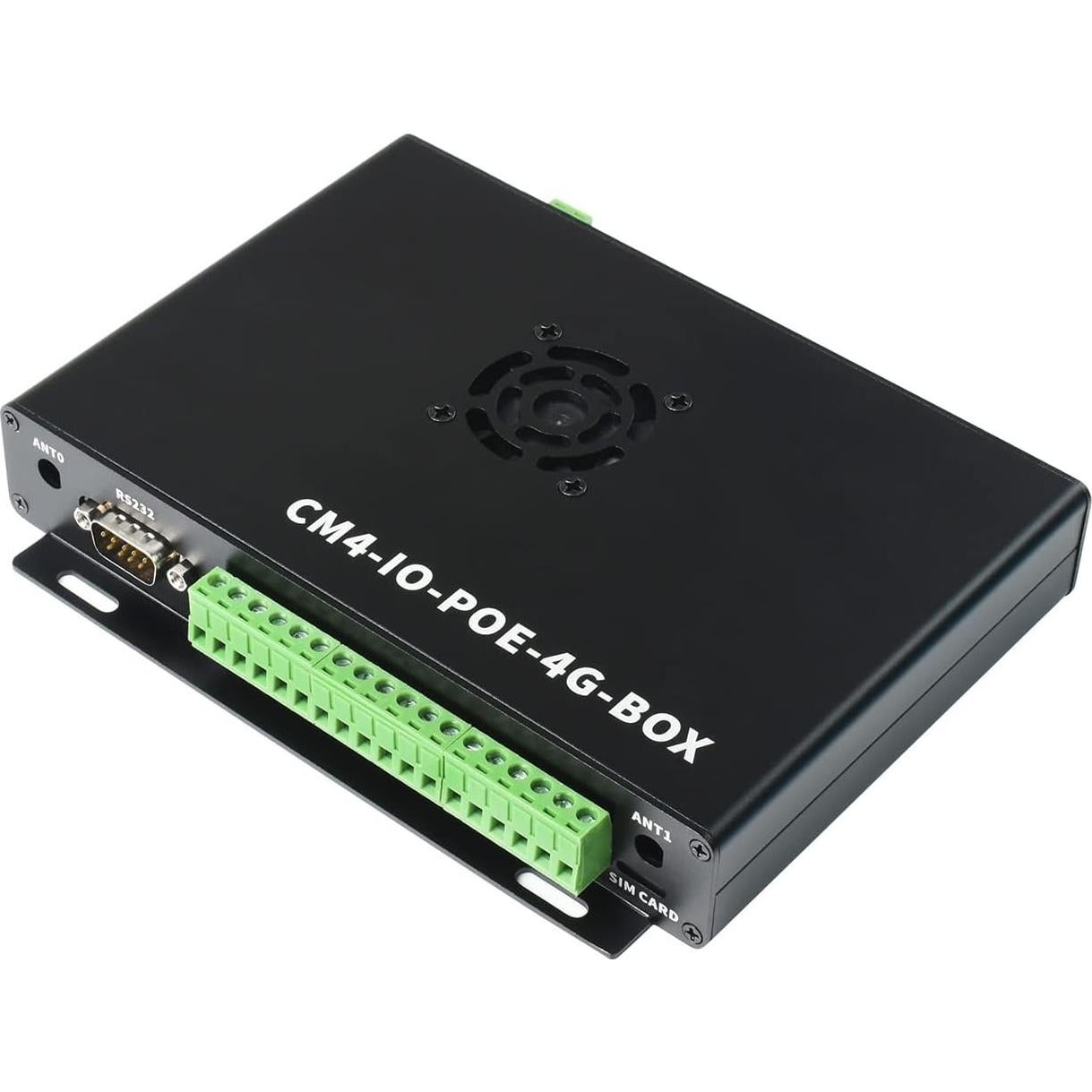 Waveshare Industrial IoT Mini-Computer Based On Raspberry Pi Compute Module 4 (NOT Included) Waveshare CM4 Industrial IoT Board Inside PoE 5G/4G Metal Case with Cooling Fan