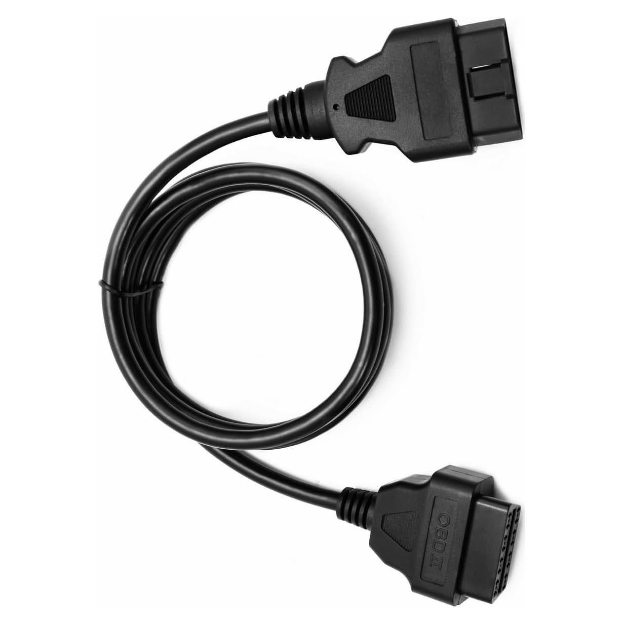 4.9ft -1.5m OBD-II OBD2 16 Pin Auto Car Male to Female Extension Cable Diagnostic Extender Cord Adapter