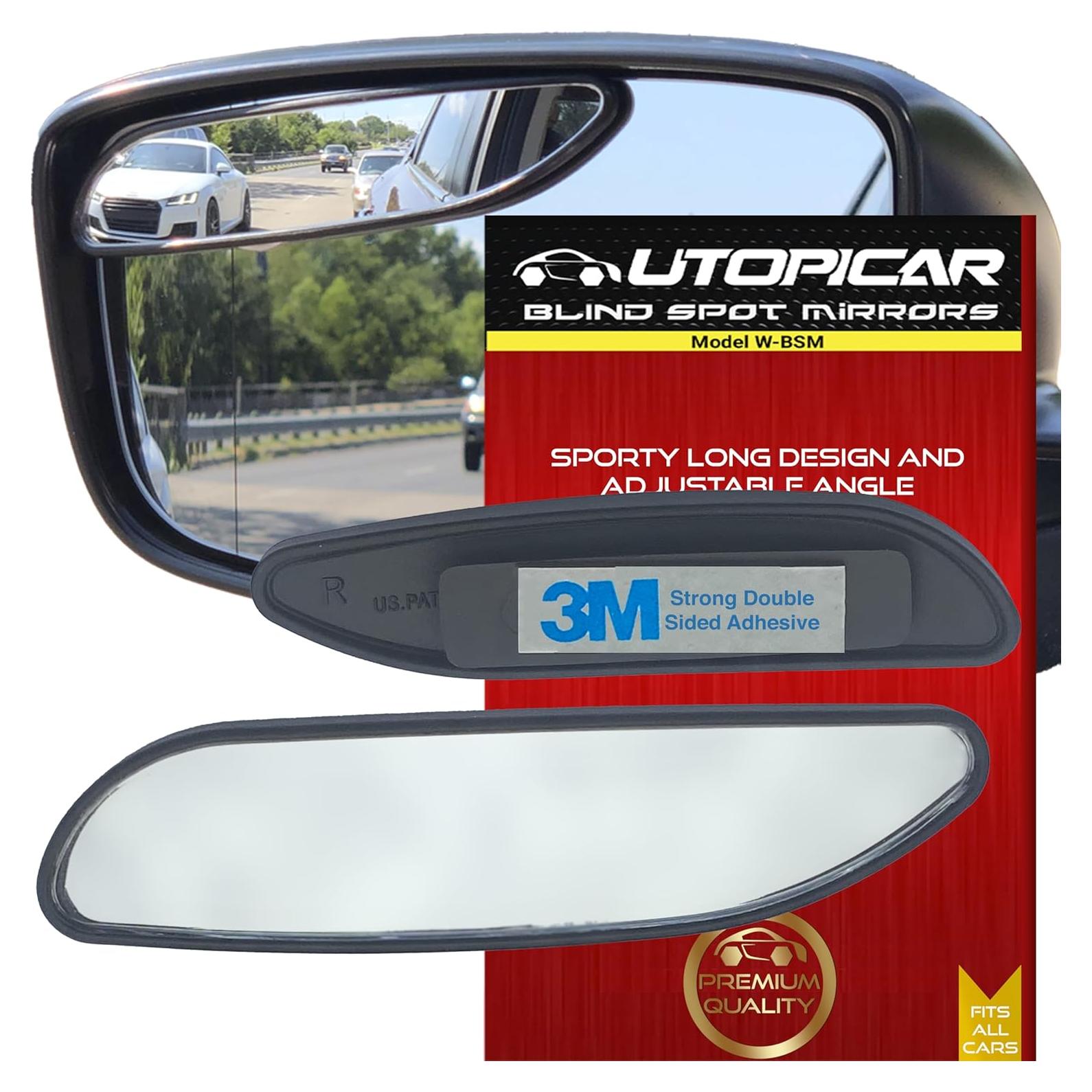 Espejo Convexo Utopicar para Coche - Punto Ciego Ajustable 13.34 cm