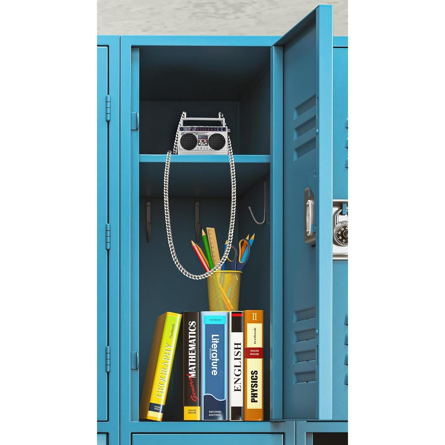 Portable Mini Bluetooth Wireless Speaker Retro Wearable Boombox, 27 Inch Necklace, FM Radio, On Board Buttons, Dual 6W Peek Power Micro Speakers, Long Lasting Battery