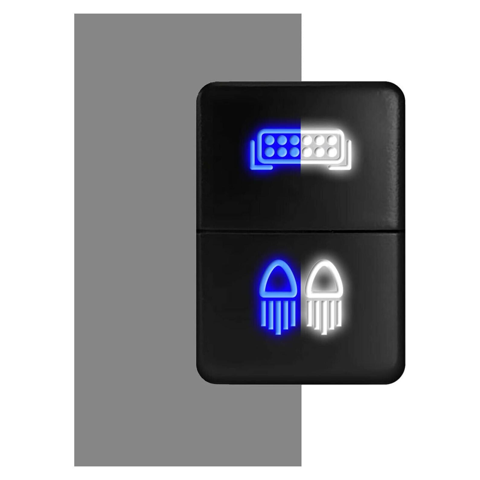 Interruptor de Luz Toyota - Doble Función Azul-Blanco