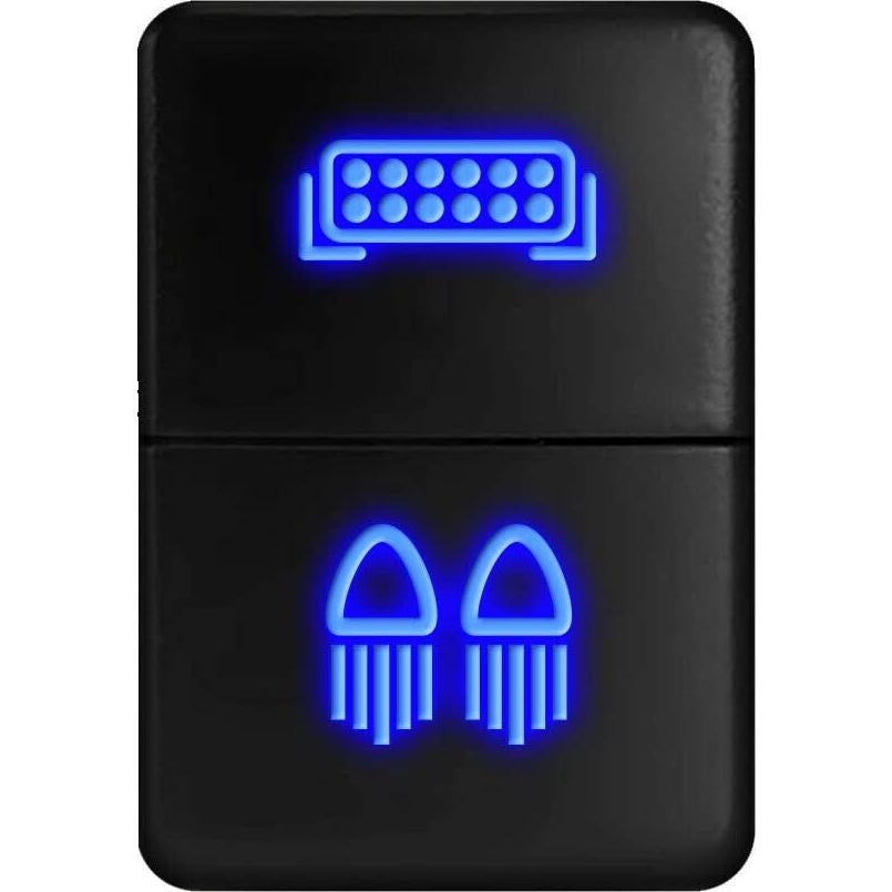 Interruptor de Luz Toyota - Doble Función Azul-Blanco